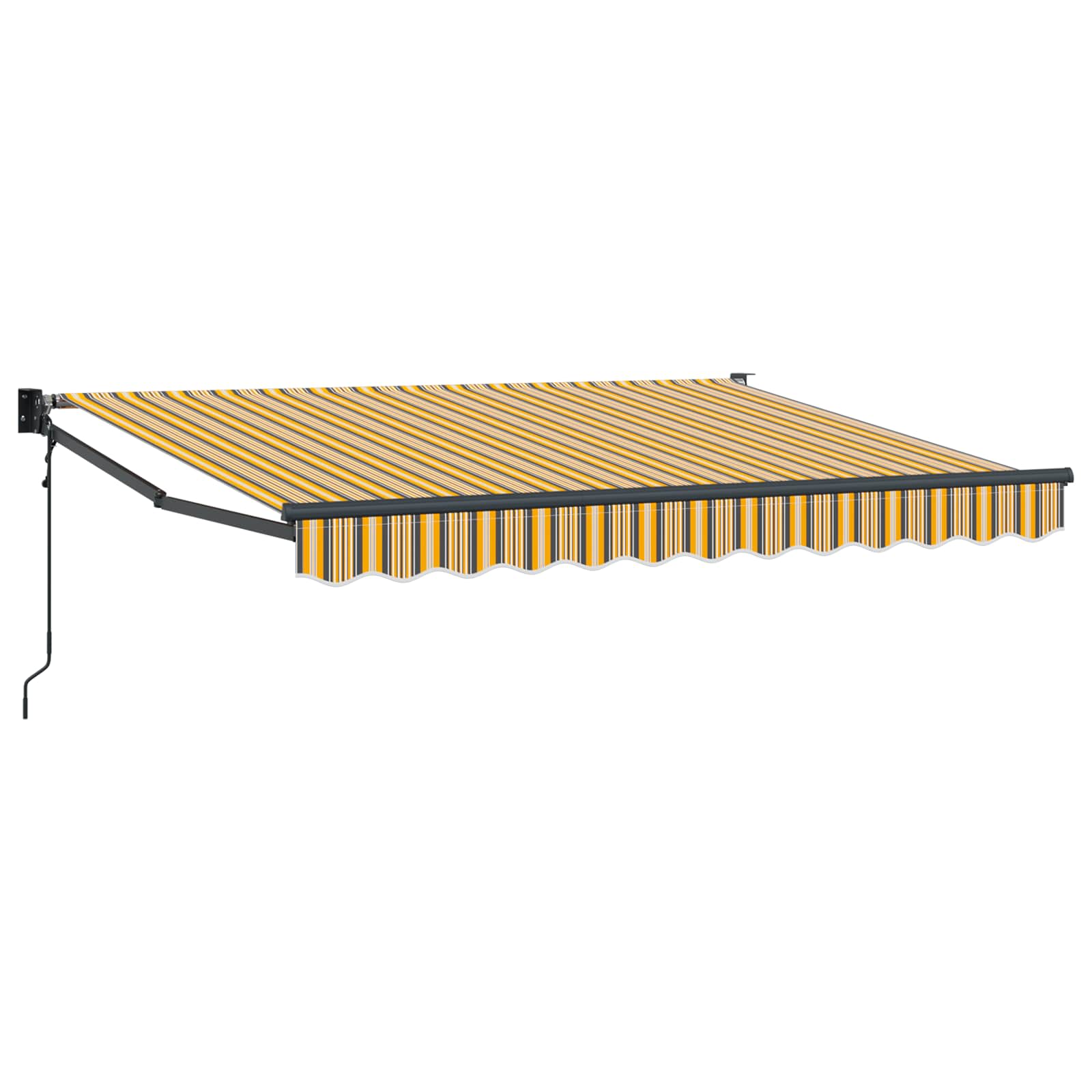 Tenda retrattile Giallo, Grigio e Bianco 3 x 2 m