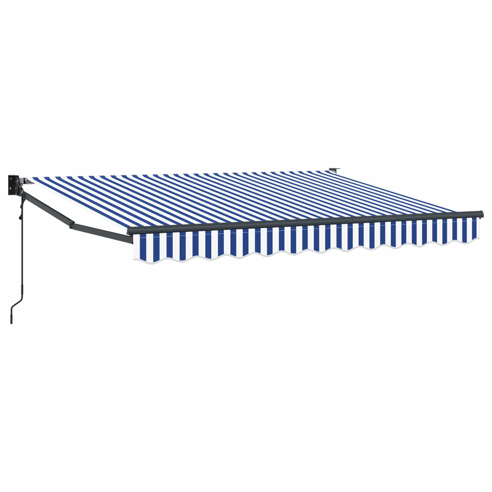 Tenda retrattile Blu e Bianco 3,5 x 2 m Poliestere e Metallo