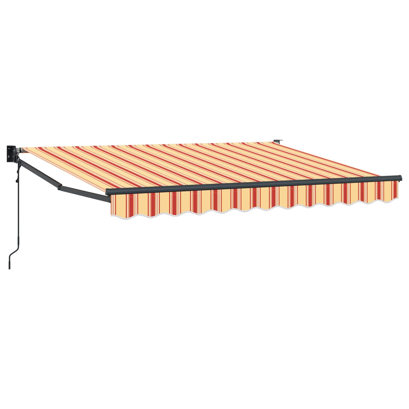 Tenda retrattile Giallo, Arancione e Bianco 3,5 x 2 m
