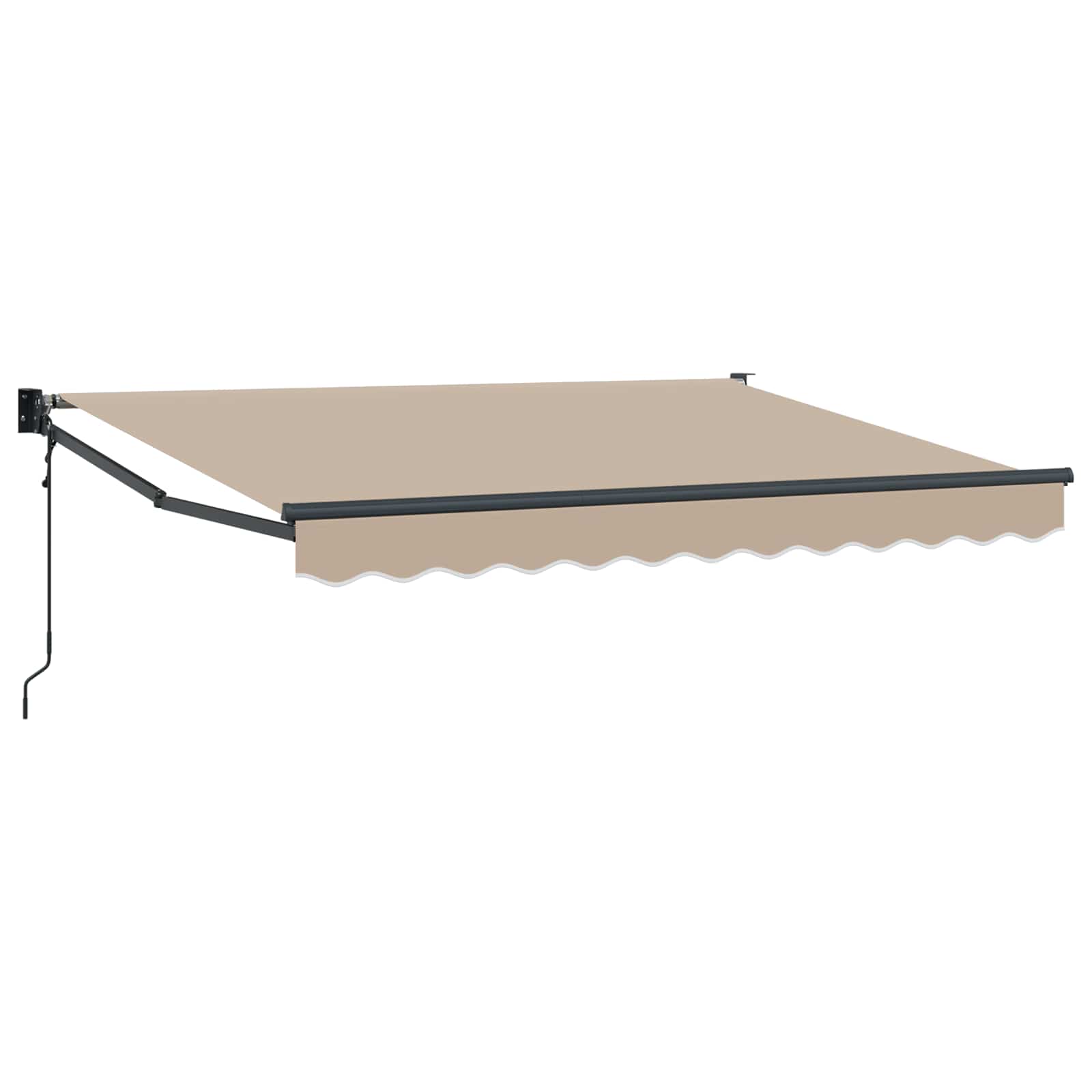 Tenda retrattile Beige 3,5 x 2 m Poliestere e Metallo