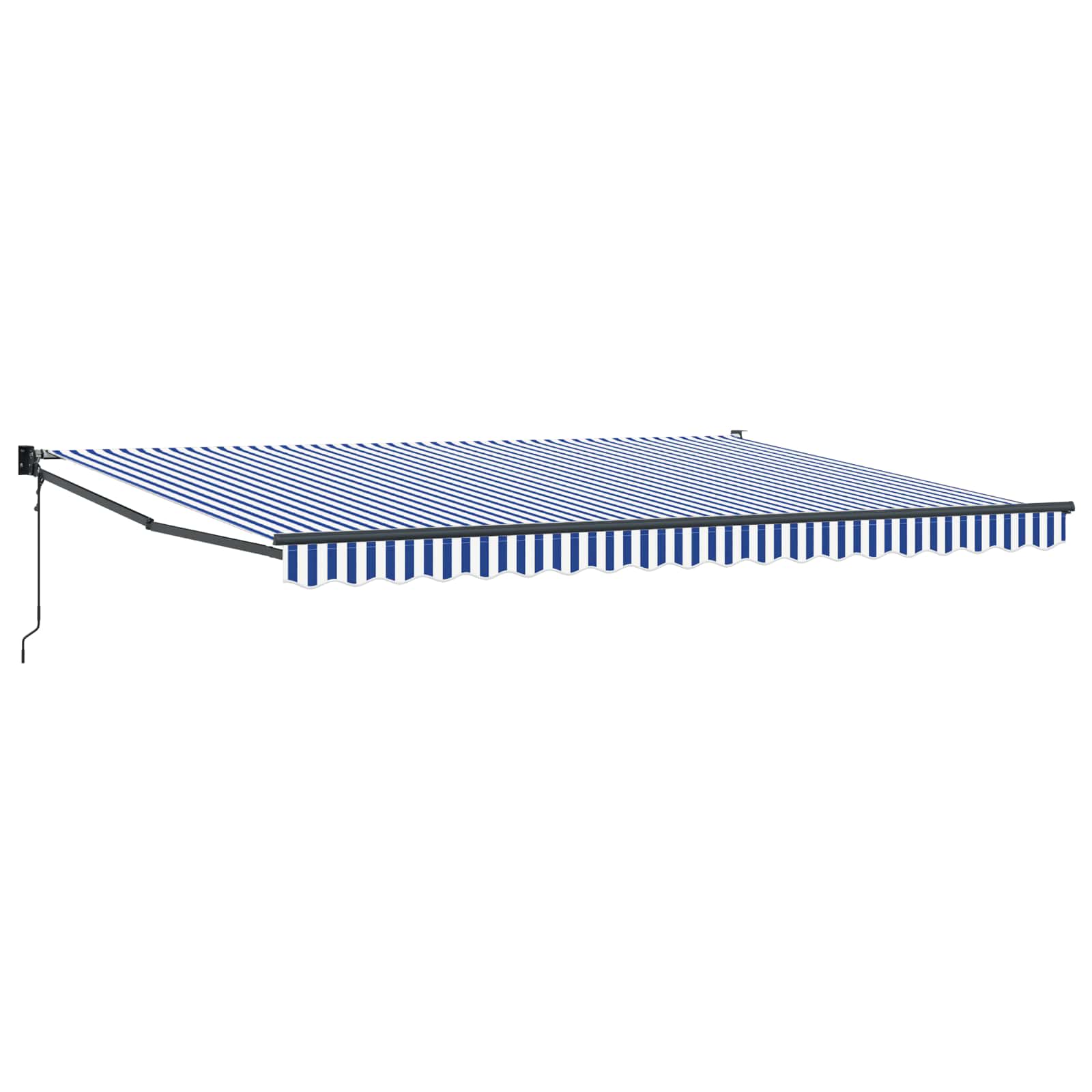Tenda retrattile Blu e Bianco 4 x 2 m Poliestere e Metallo