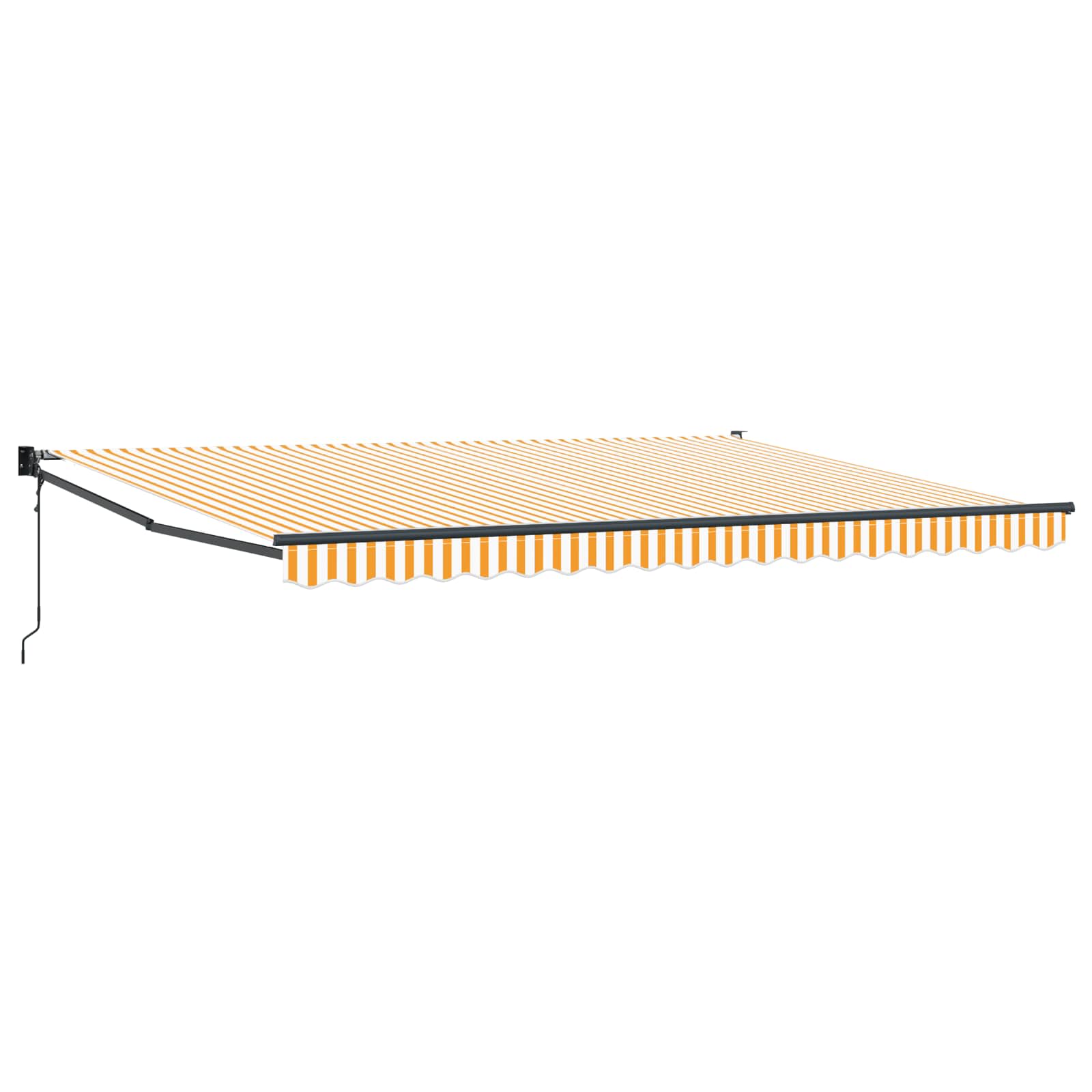 Tenda retrattile Giallo e Bianco 4 x 2 m Poliestere e Metallo