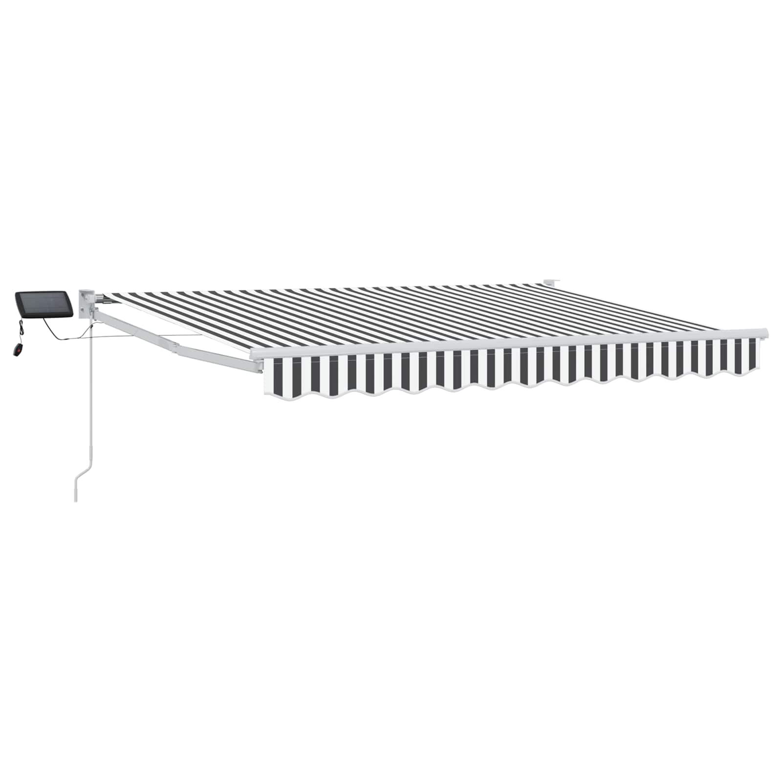 Tenda retrattile manuale con LED Antracite e Bianco 2,5 x 2 m