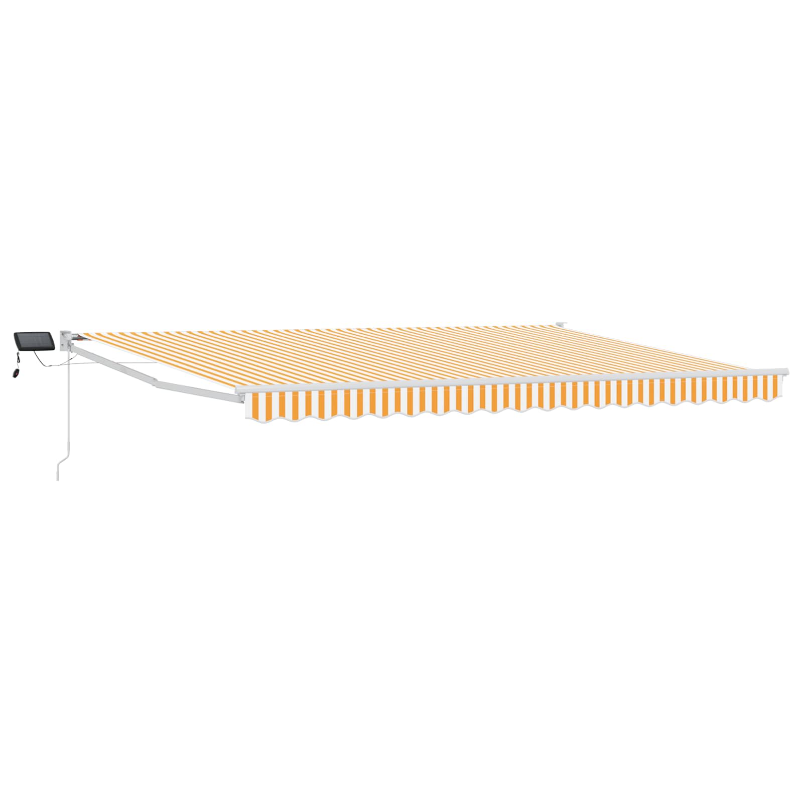Tenda retrattile manuale con LED Giallo e Bianco 4 x 2 m