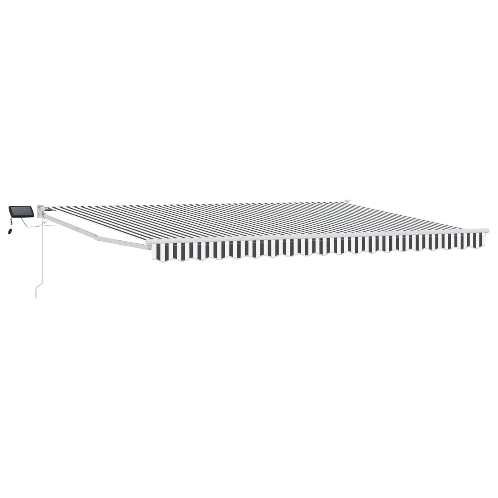 Tenda retrattile manuale con LED Antracite e Bianco 4 x 2 m
