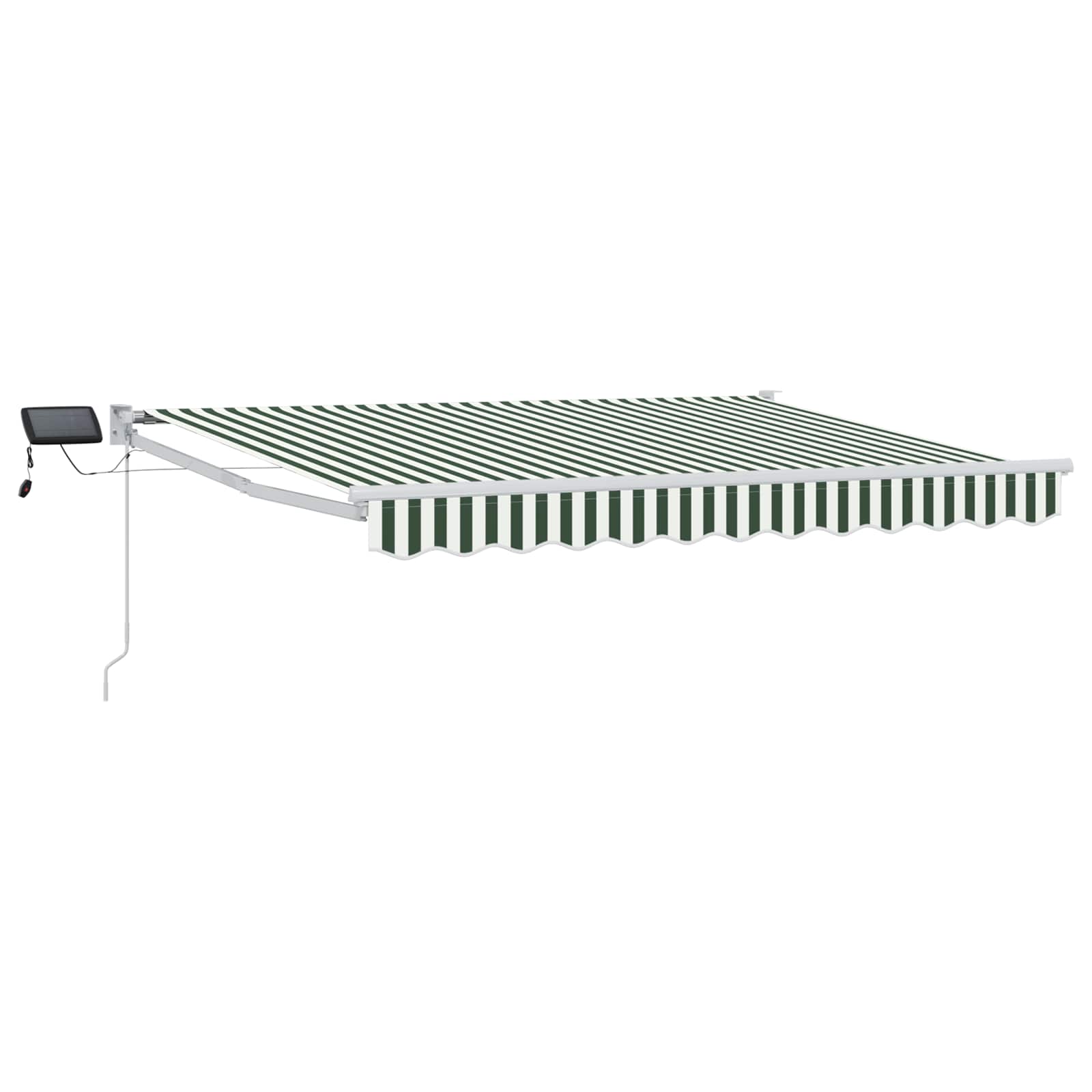 Tenda retrattile manuale con LED Verde e Bianco 3 x 2,5 m