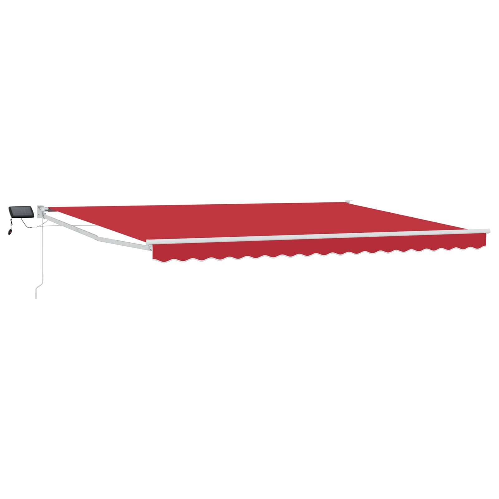 Tenda retrattile manuale con LED Rosso e Bianco 4 × 3 m