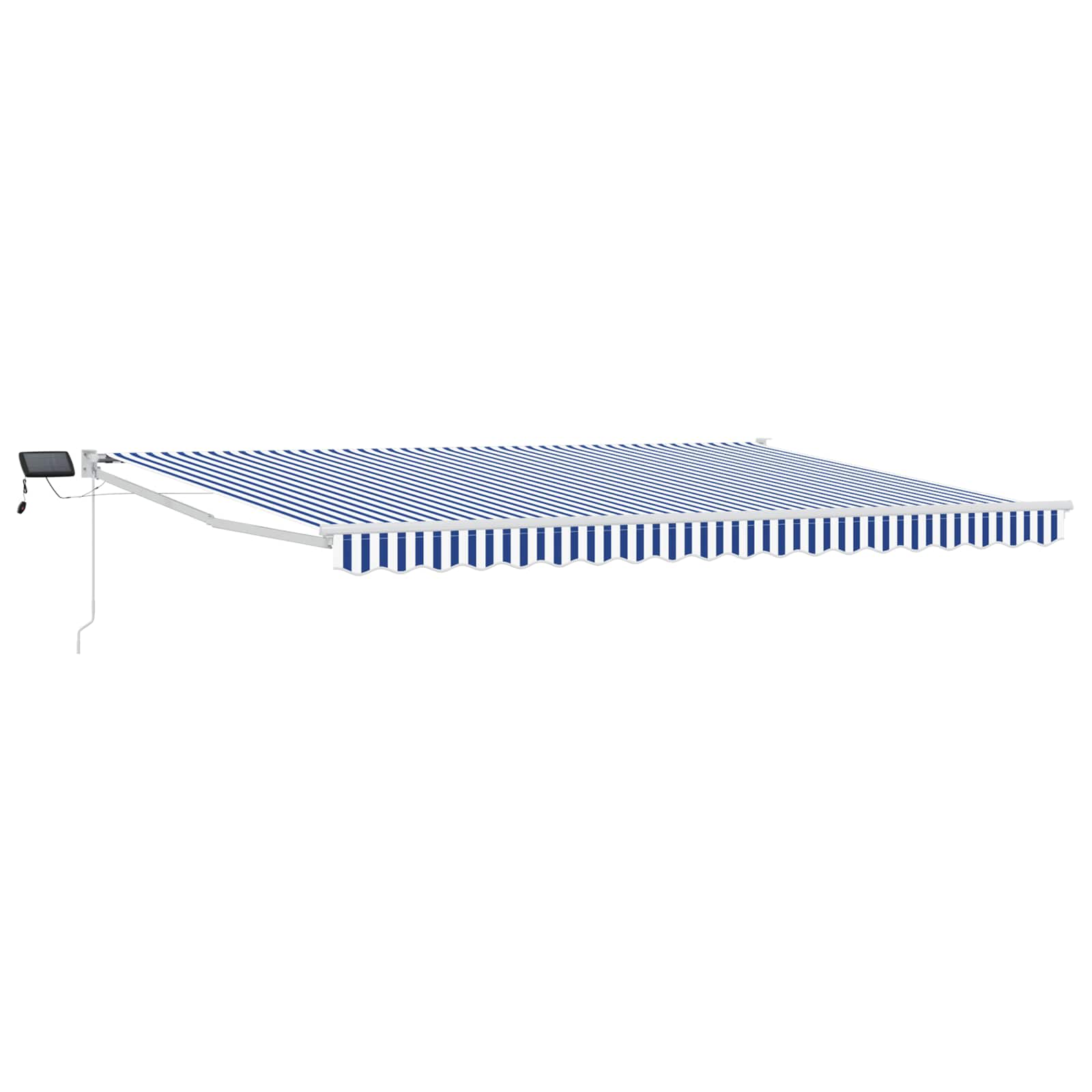 Tenda retrattile manuale con LED Blu e Bianco 5 x 3 m