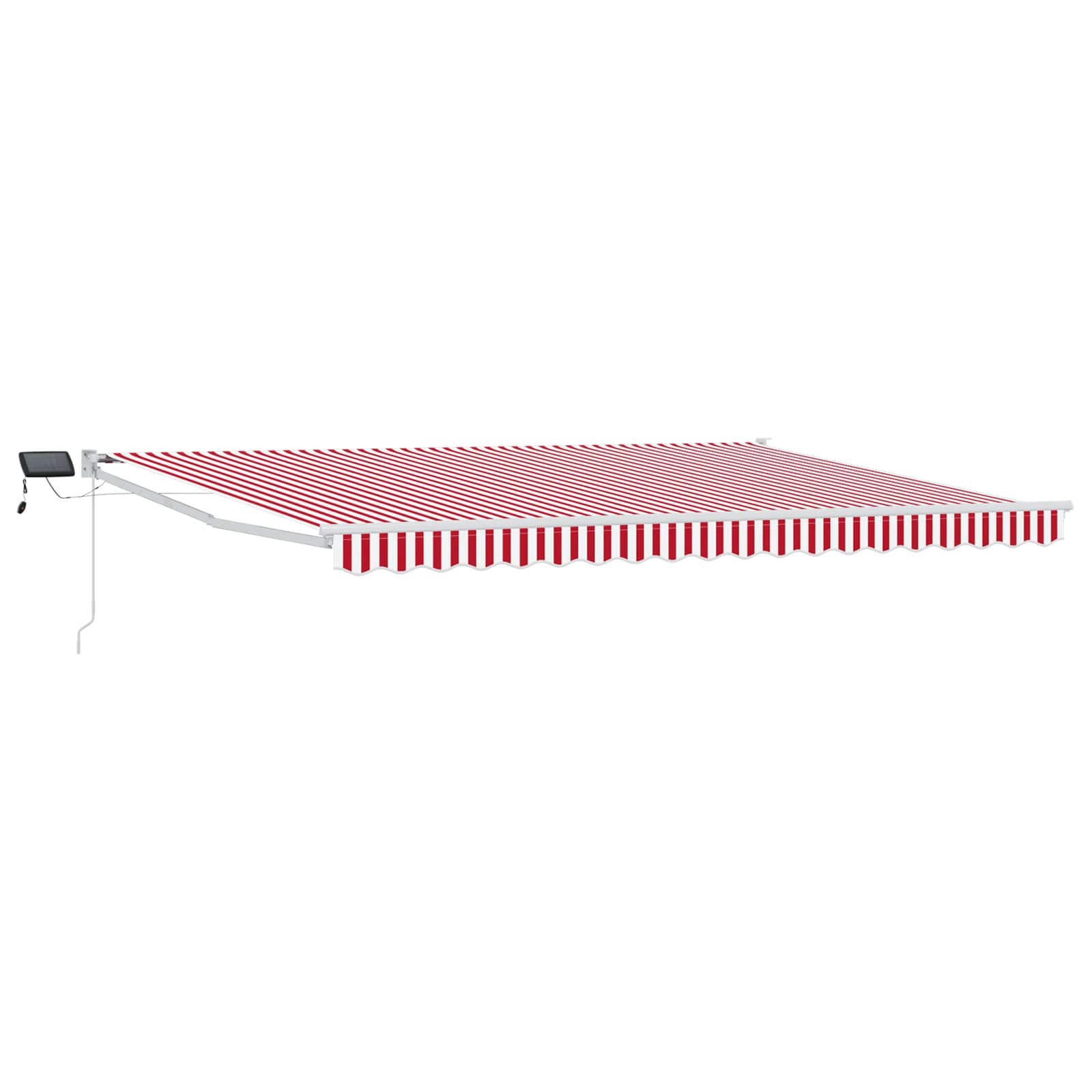 Tenda retrattile manuale con LED Rosso e Bianco 5 x 3 m