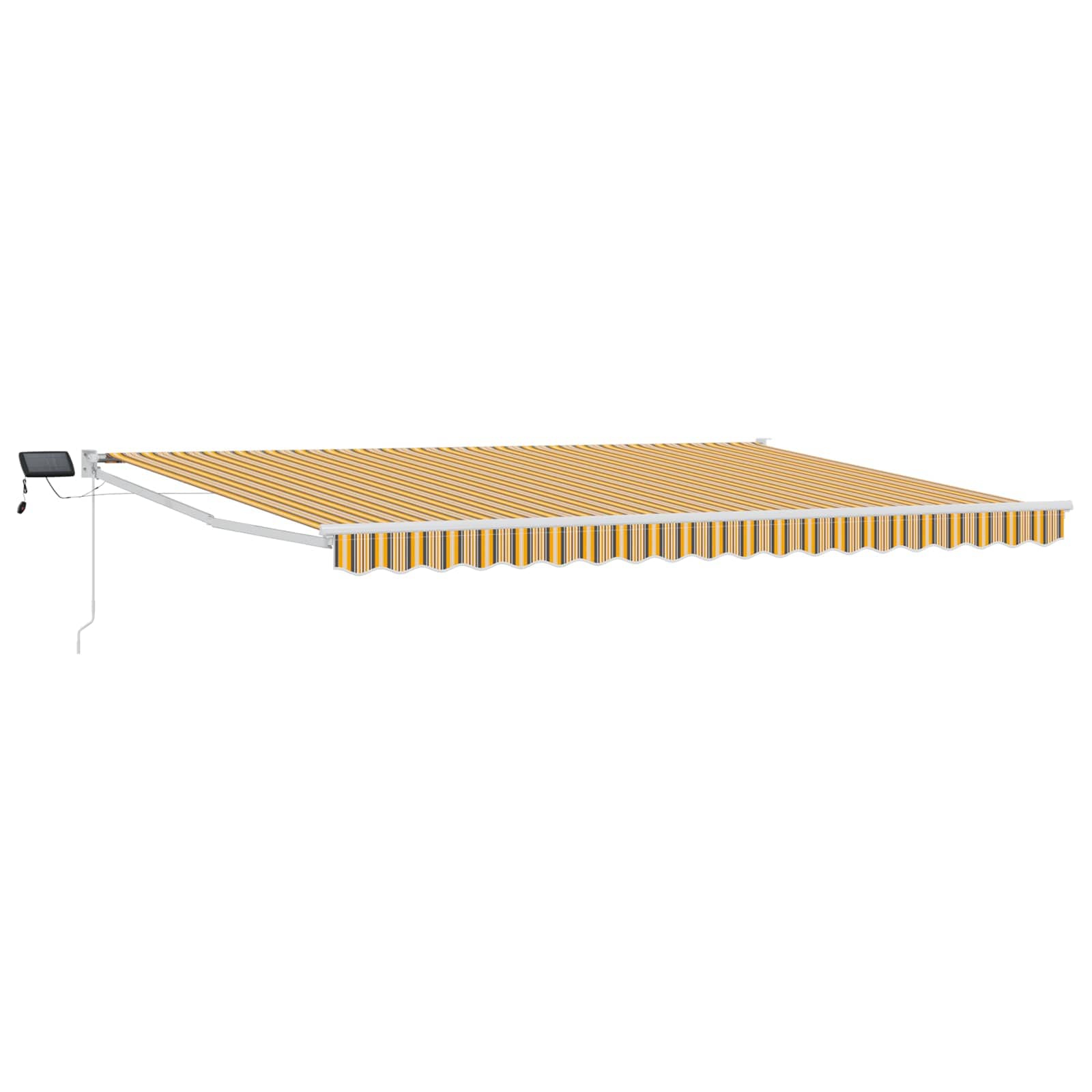 Tenda retrattile manuale con LED 5 x 3 m