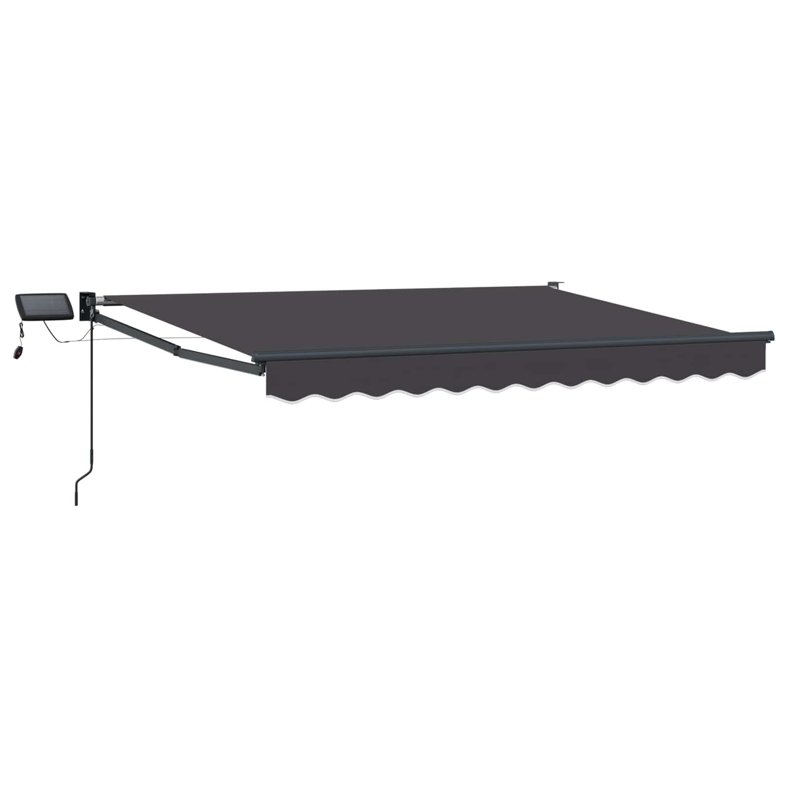 Tenda retrattile manuale con LED Antracite 3 x 2 m