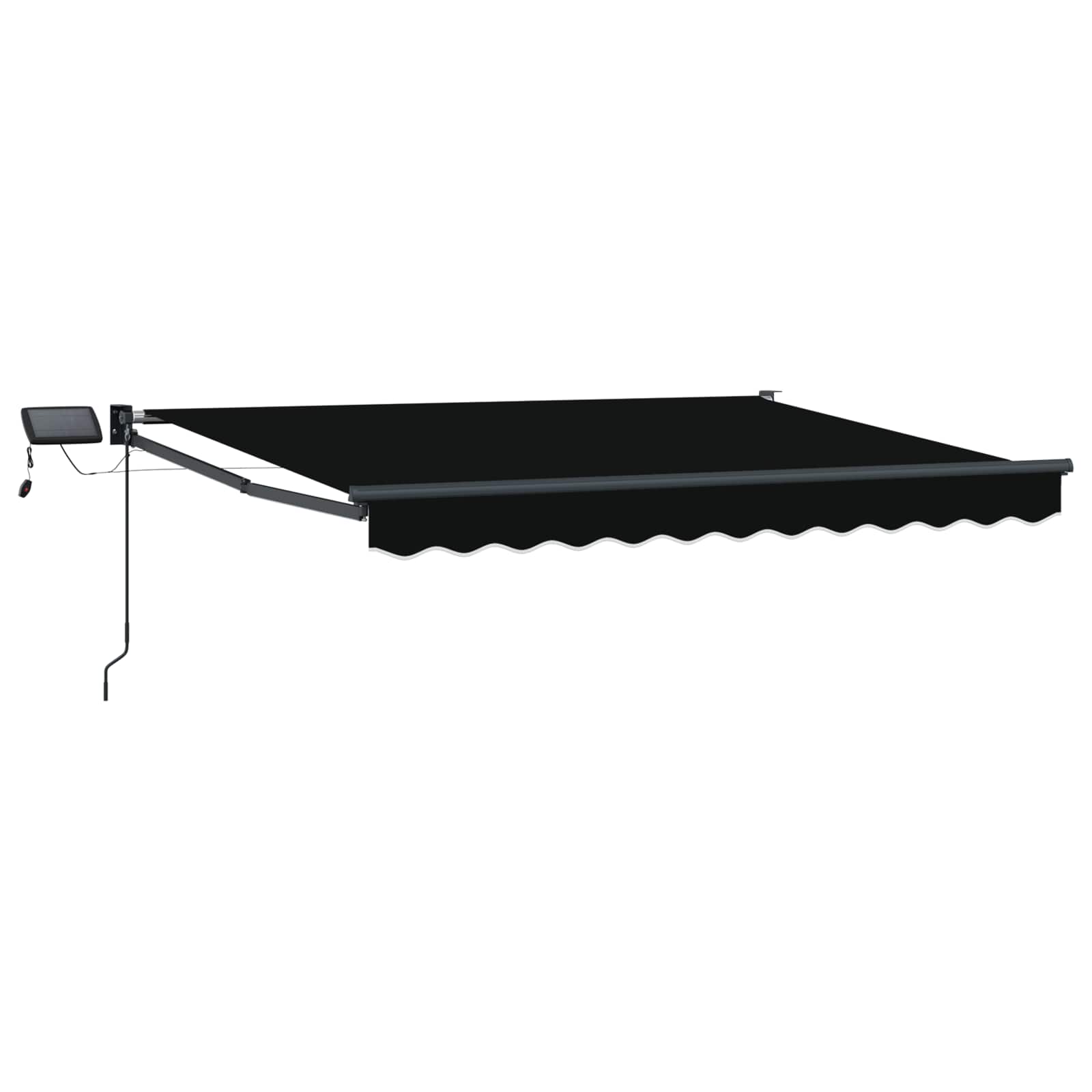 Tenda retrattile manuale con LED Nero e antracite 3 x 2,5 m