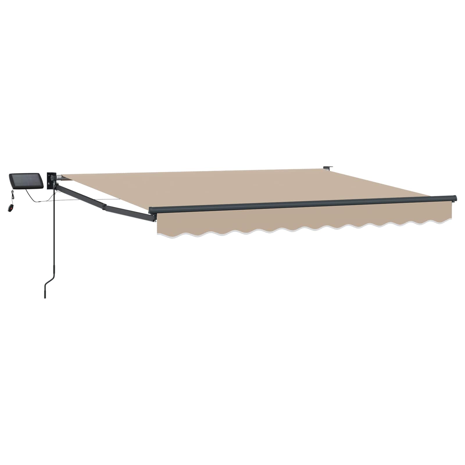 Tenda retrattile manuale con LED Beige e Antracite 3 x 2,5 m