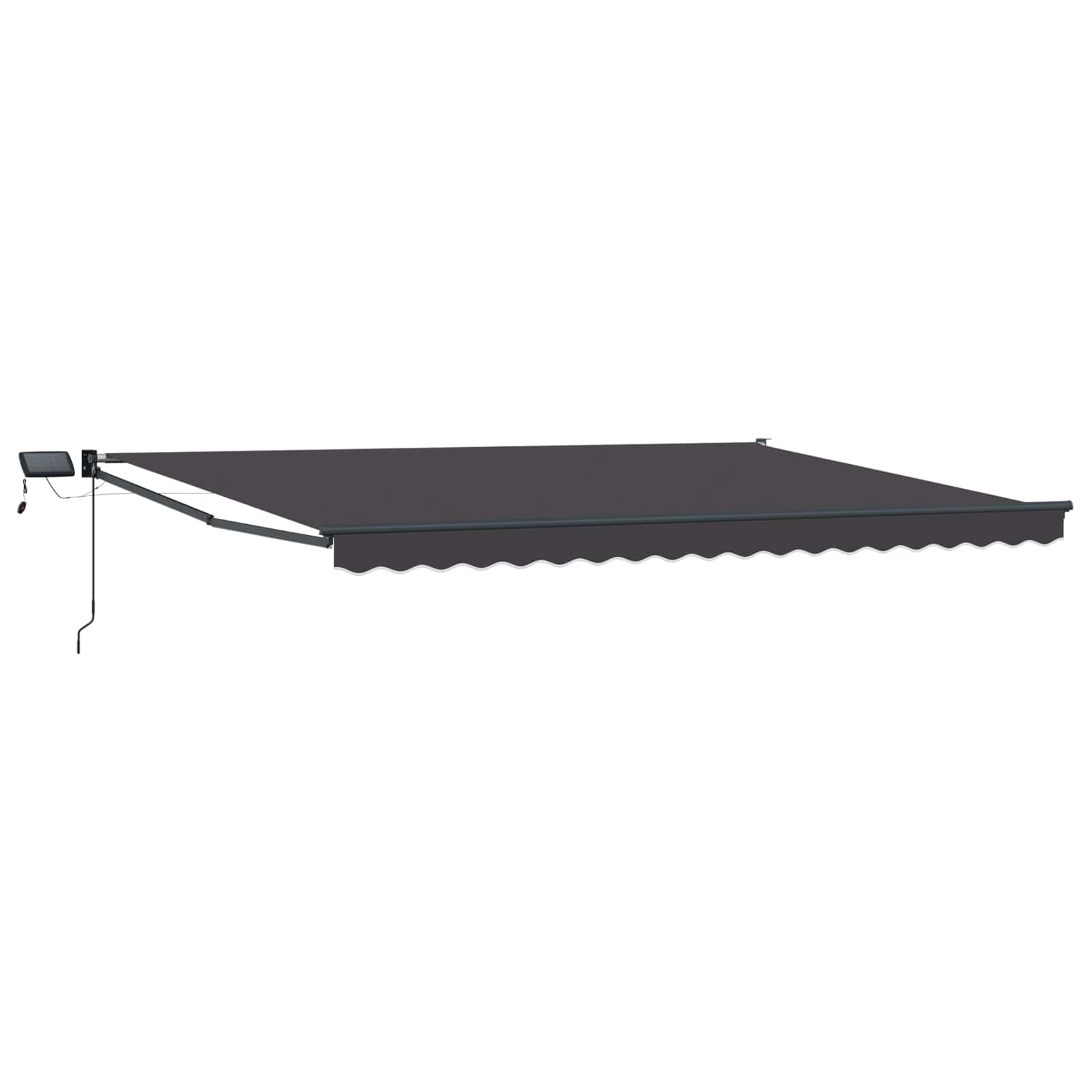 Tenda retrattile manuale con LED Antracite 5 x 3 m