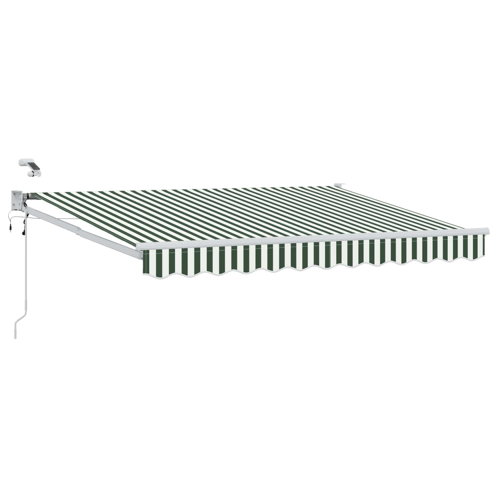 Tettuccio Elettrico Retrattile Verde e Bianco 2,5 x 2 m