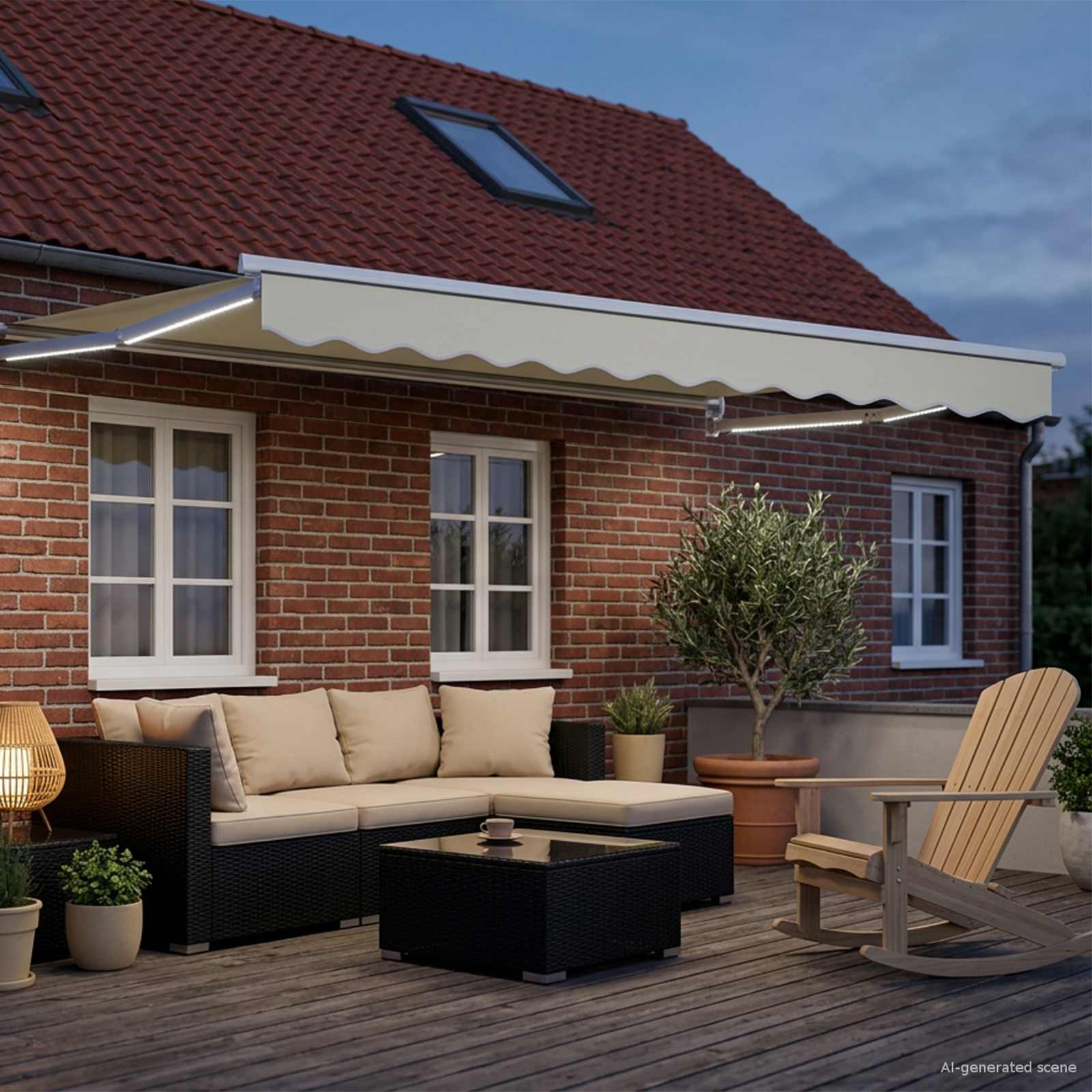 Tettuccio Elettrico Retrattile Crema 3 x 2 m