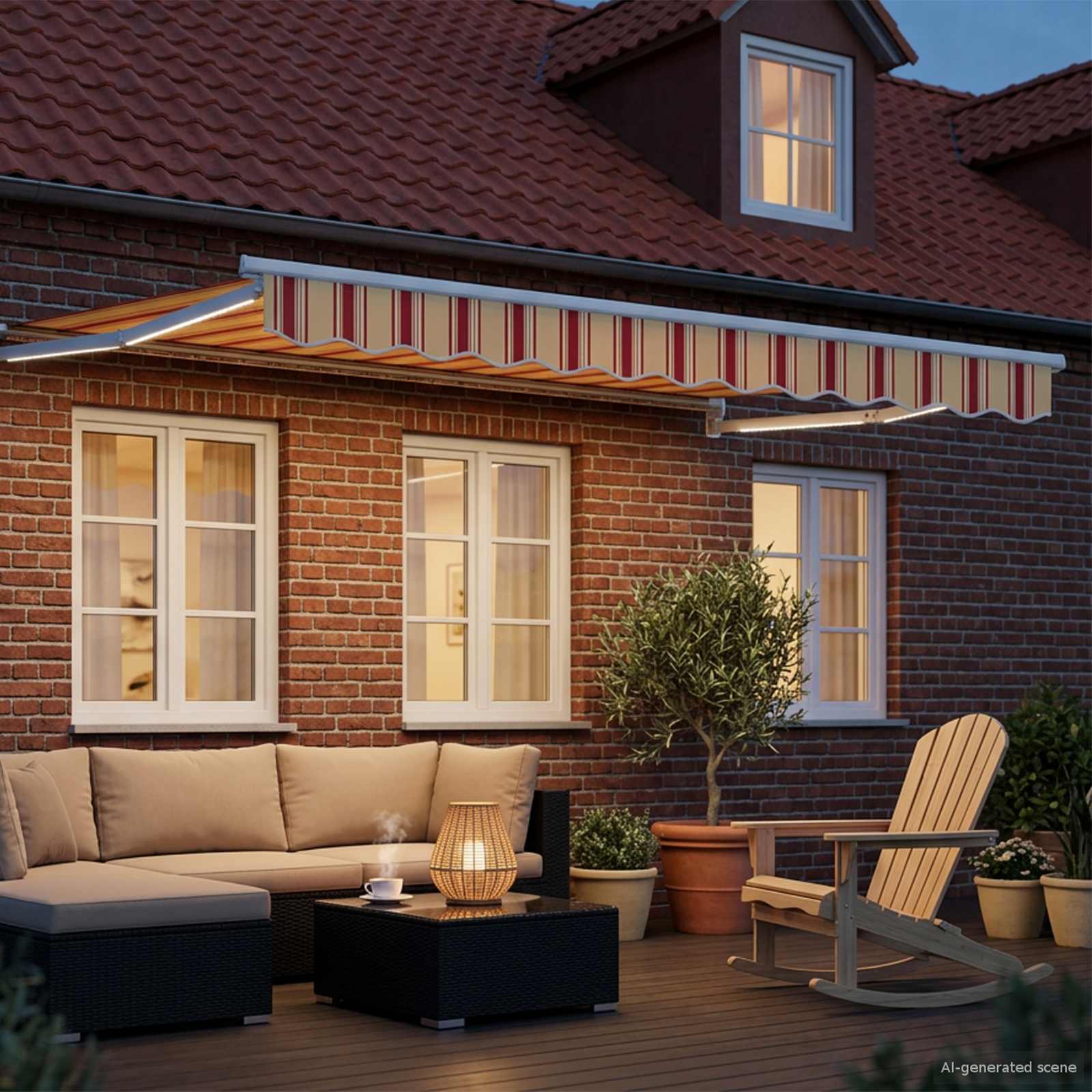 Tettuccio Elettrico Retrattile Multicolore 3 x 2 m