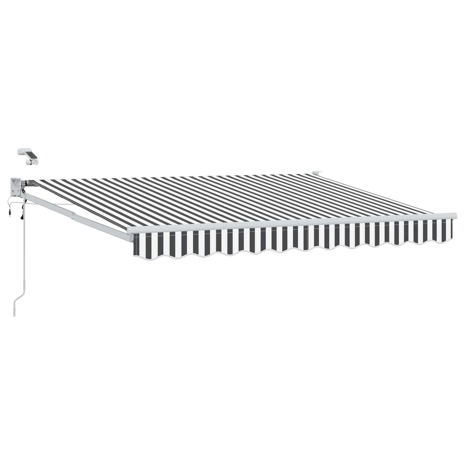 Tettuccio Elettrico Retrattile Antracite e Bianco 3,5 x 2 m