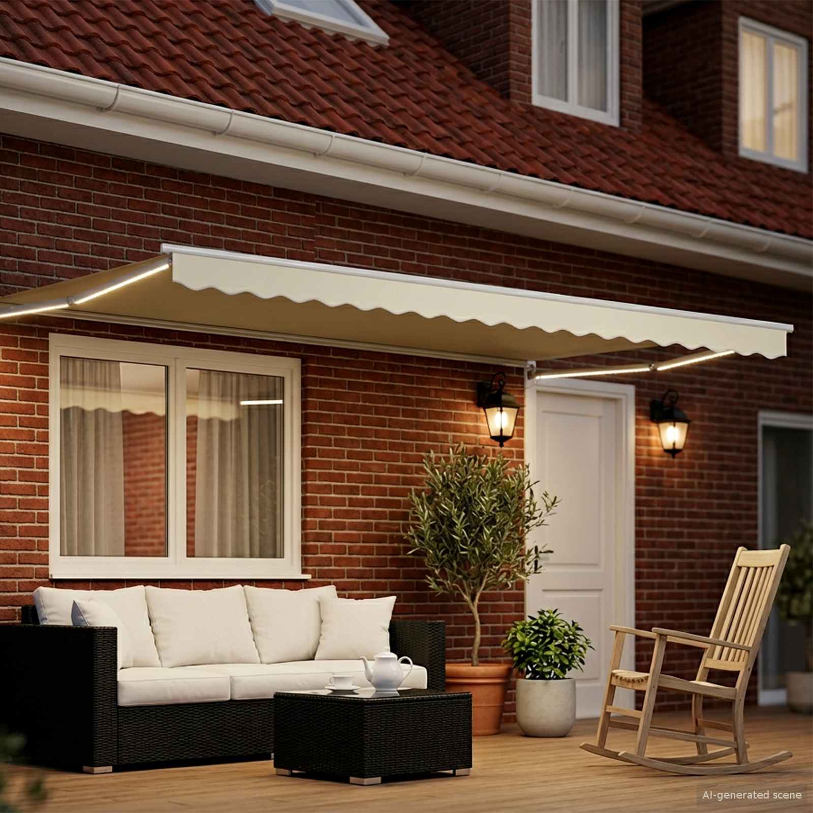 Tettuccio Elettrico Retrattile Crema 4 x 2 m