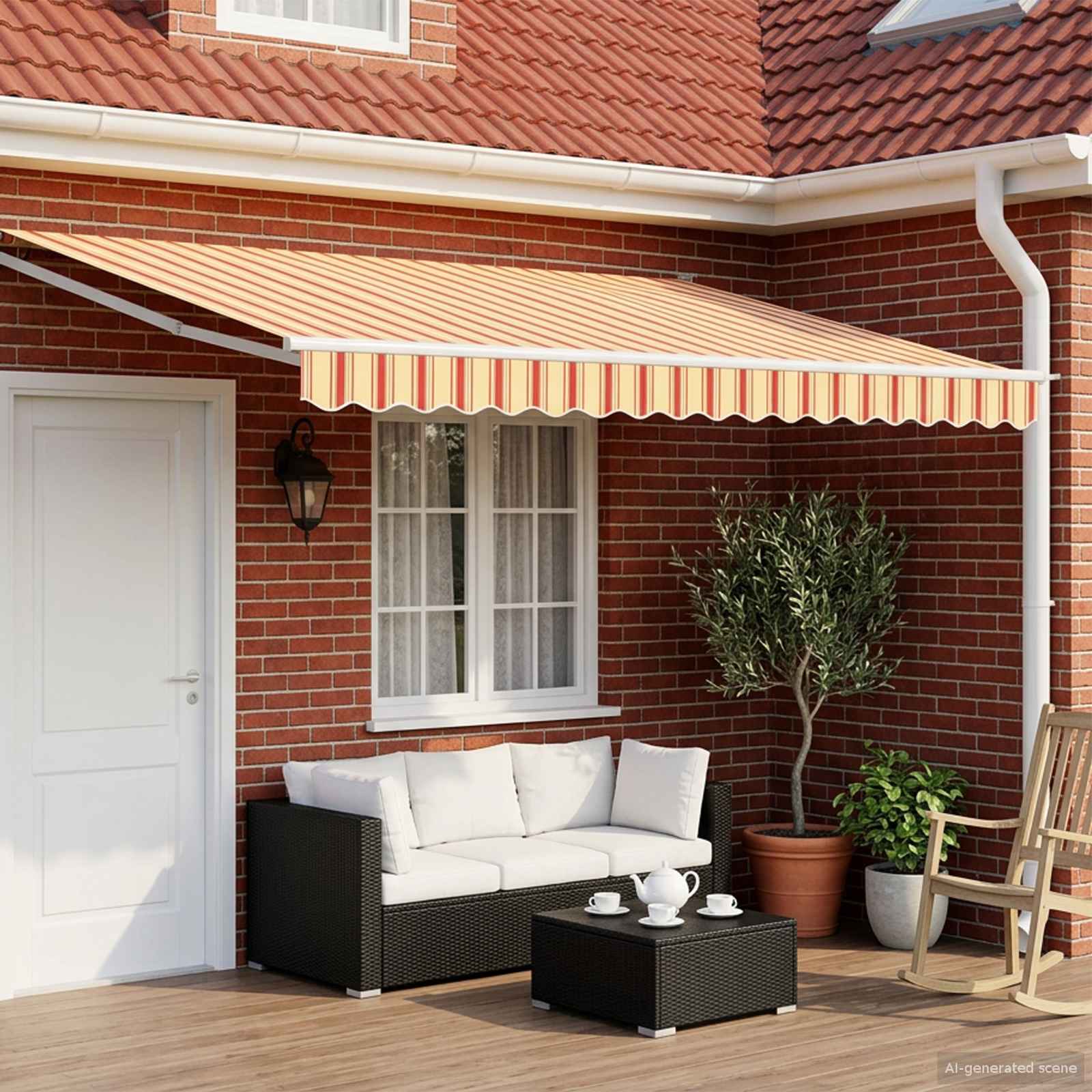 Tettuccio Elettrico Retrattile Multicolore 4 x 2 m