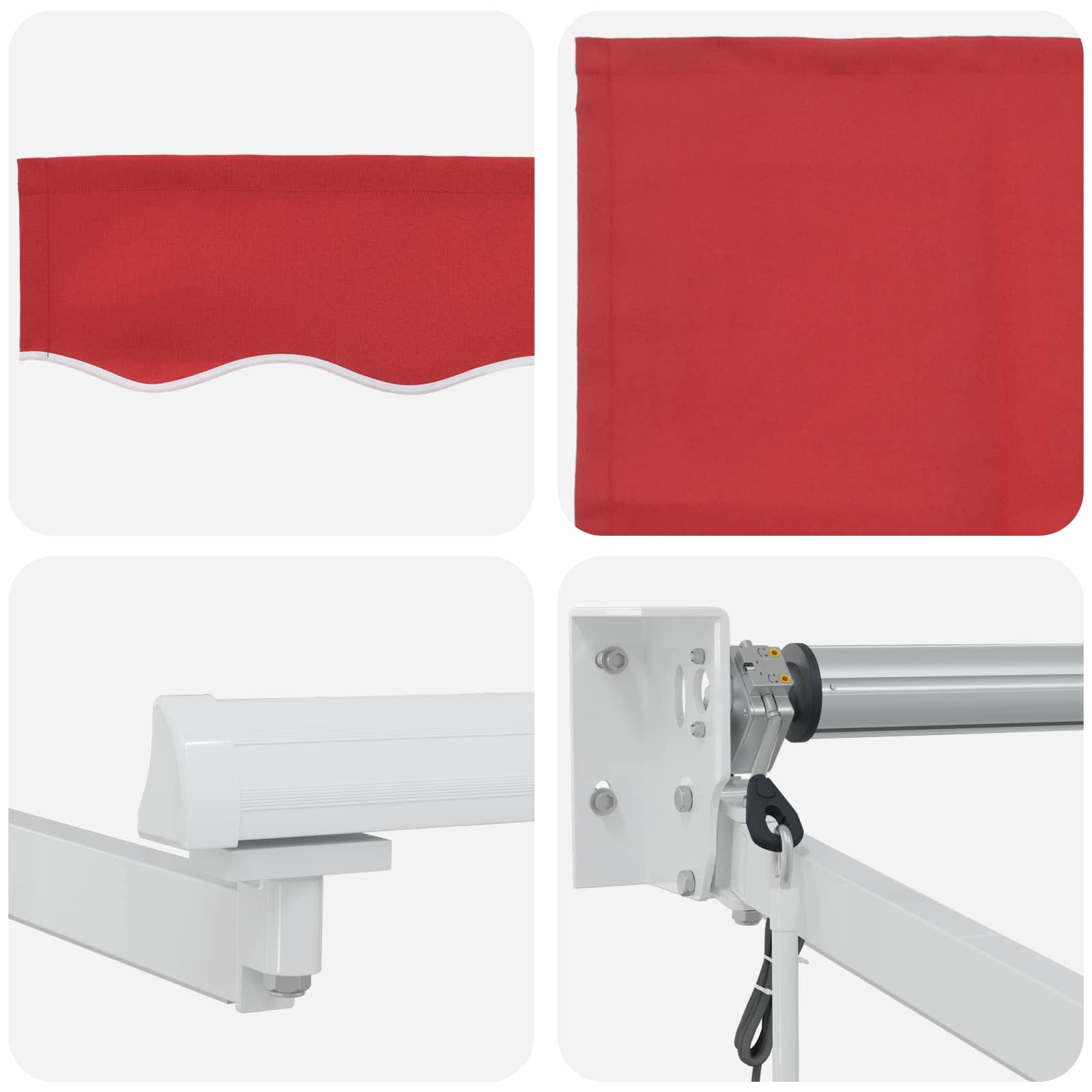 Tettuccio Elettrico Retrattile Rosso 3 x 2,5 m
