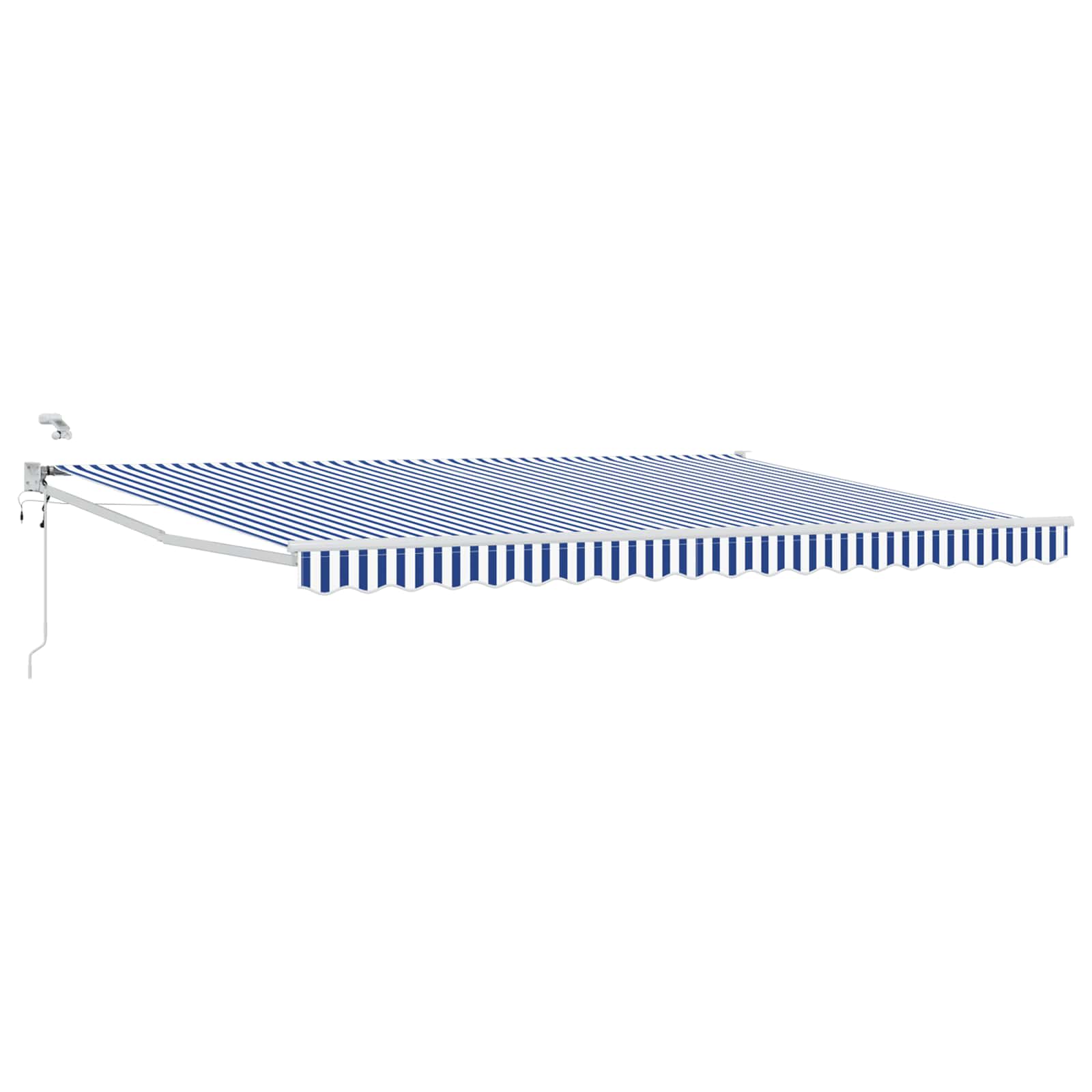 Tettuccio Elettrico Retrattile Blu e Bianco 5 x 3 m