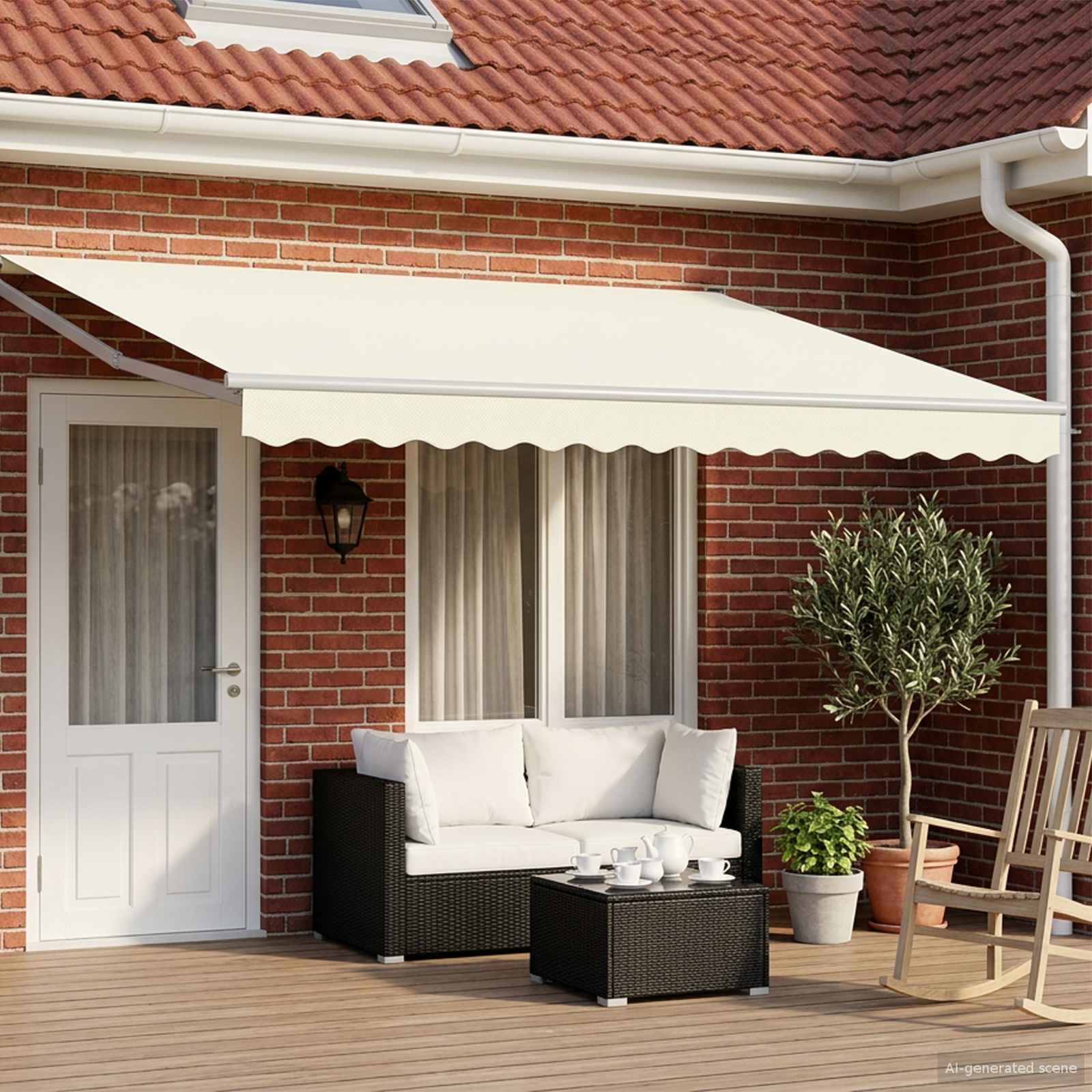Tettuccio Elettrico Retrattile Crema 5 x 3 m