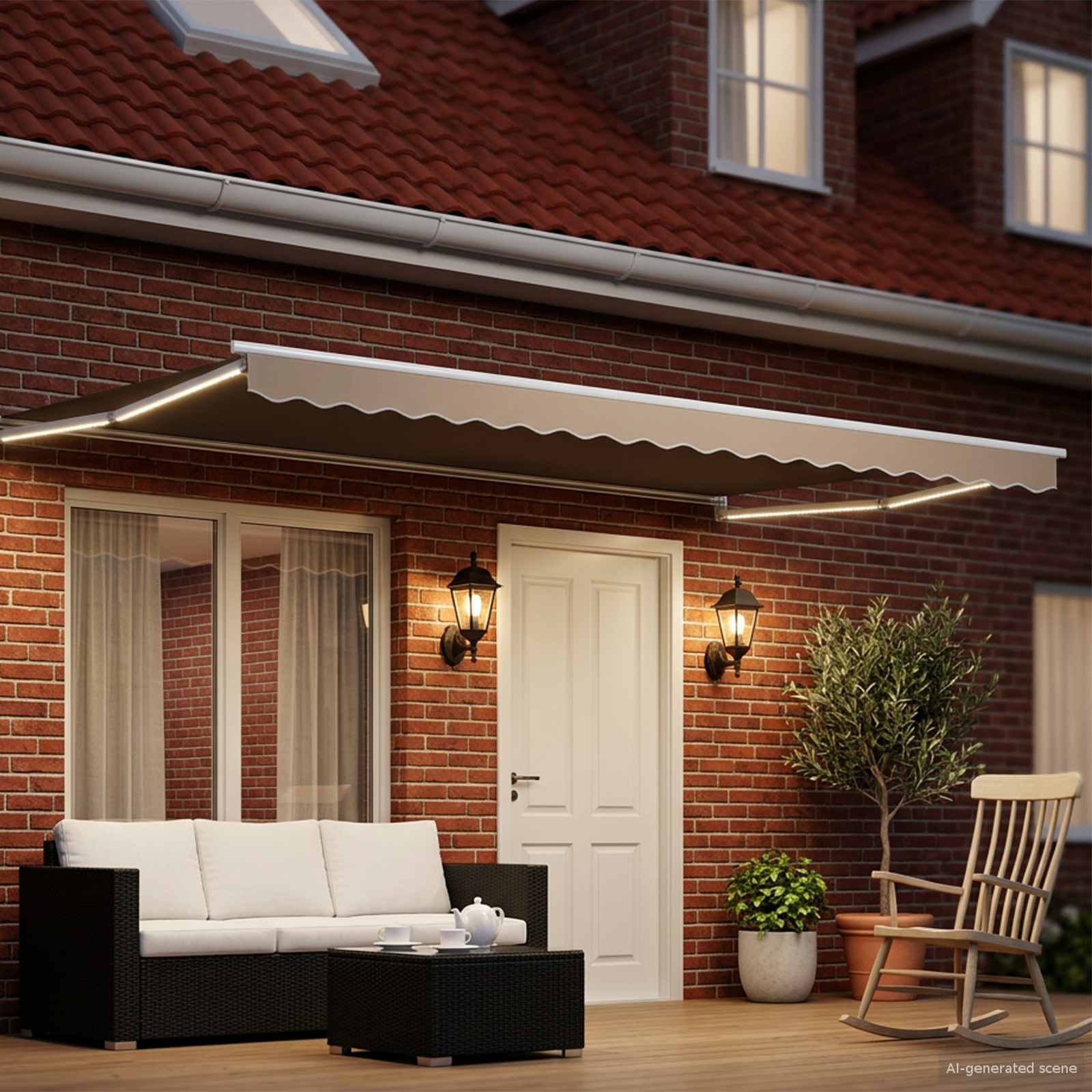 Tettuccio Elettrico Retrattile Beige 5 x 3 m
