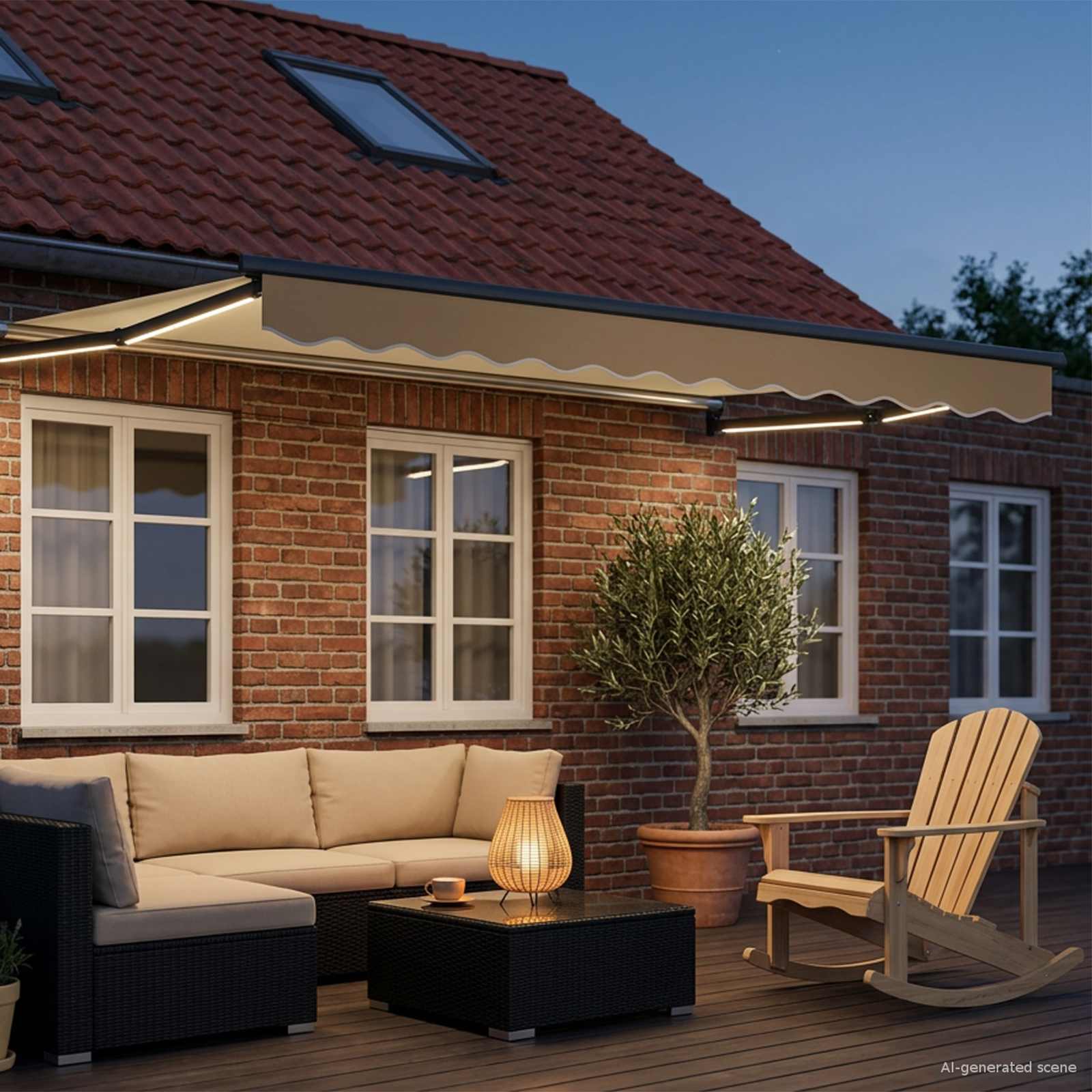 Tettuccio Elettrico Retrattile Crema 2,5 x 2 m
