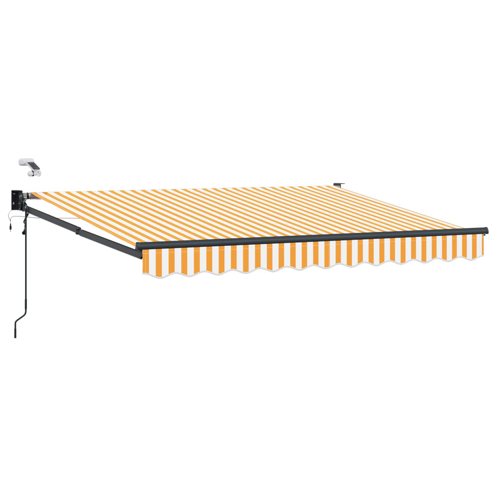 Tettuccio Elettrico Retrattile Giallo e Bianco 2,5 x 2 m