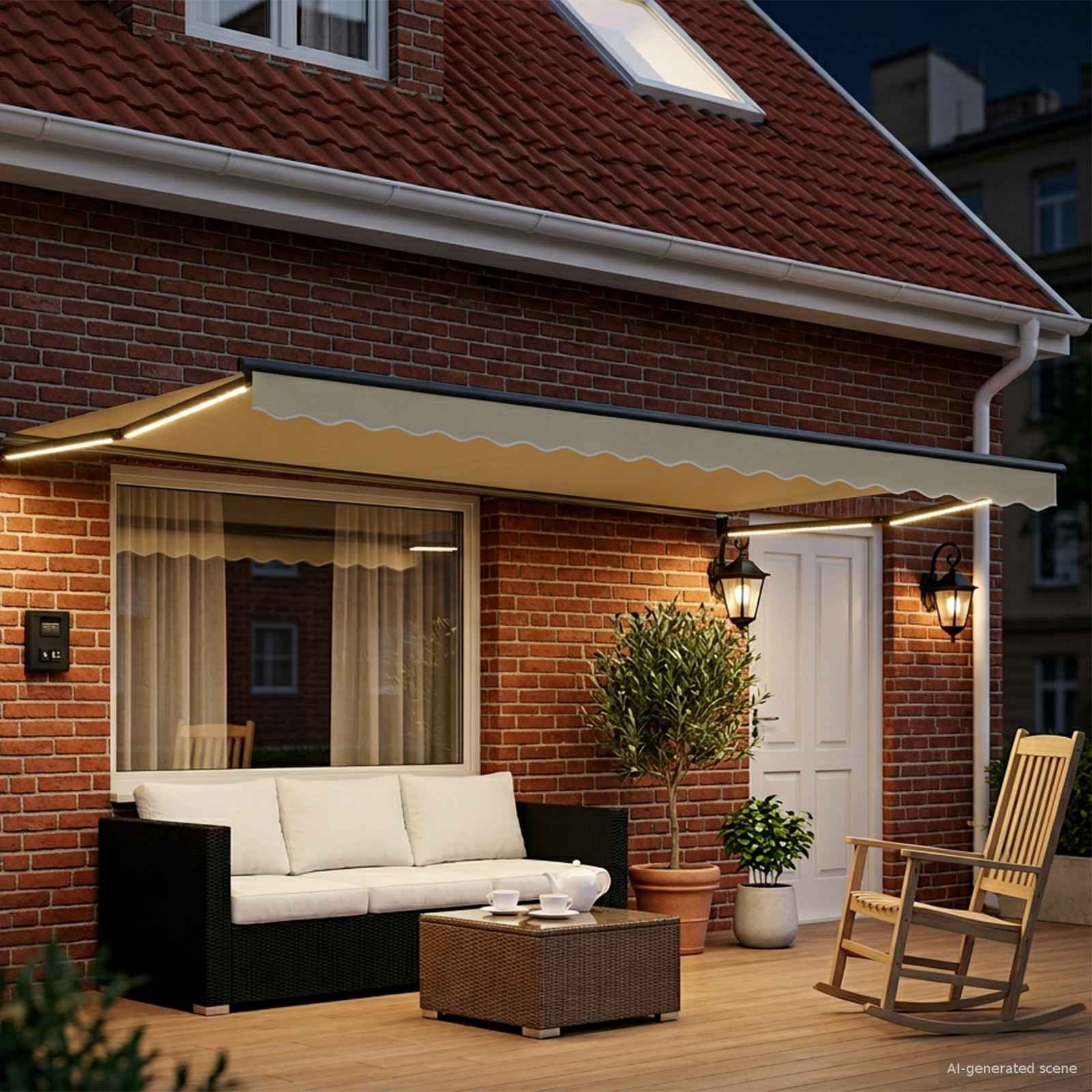 Tettuccio Elettrico Retrattile Crema 4 x 2 m