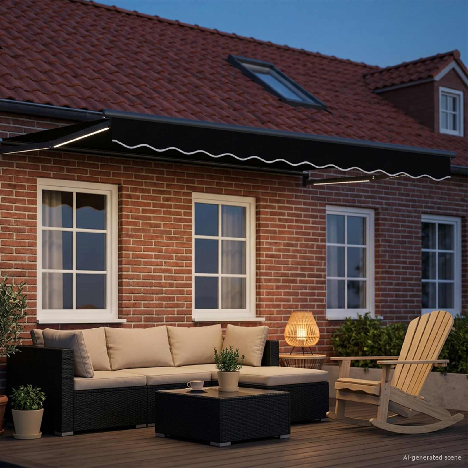 Tettuccio Elettrico Retrattile Nero 3 x 2,5 m