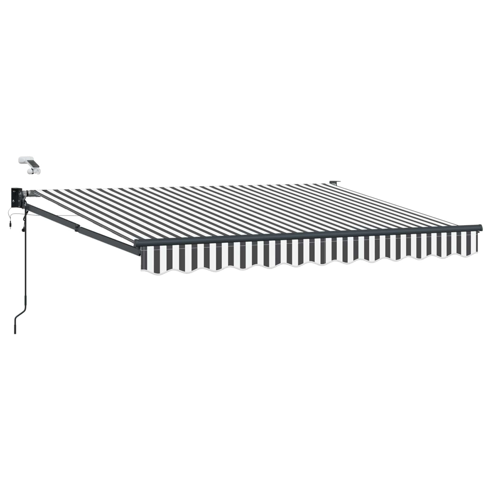 Tettuccio Elettrico Retrattile Antracite e Bianco 3,5 x 2,5 m