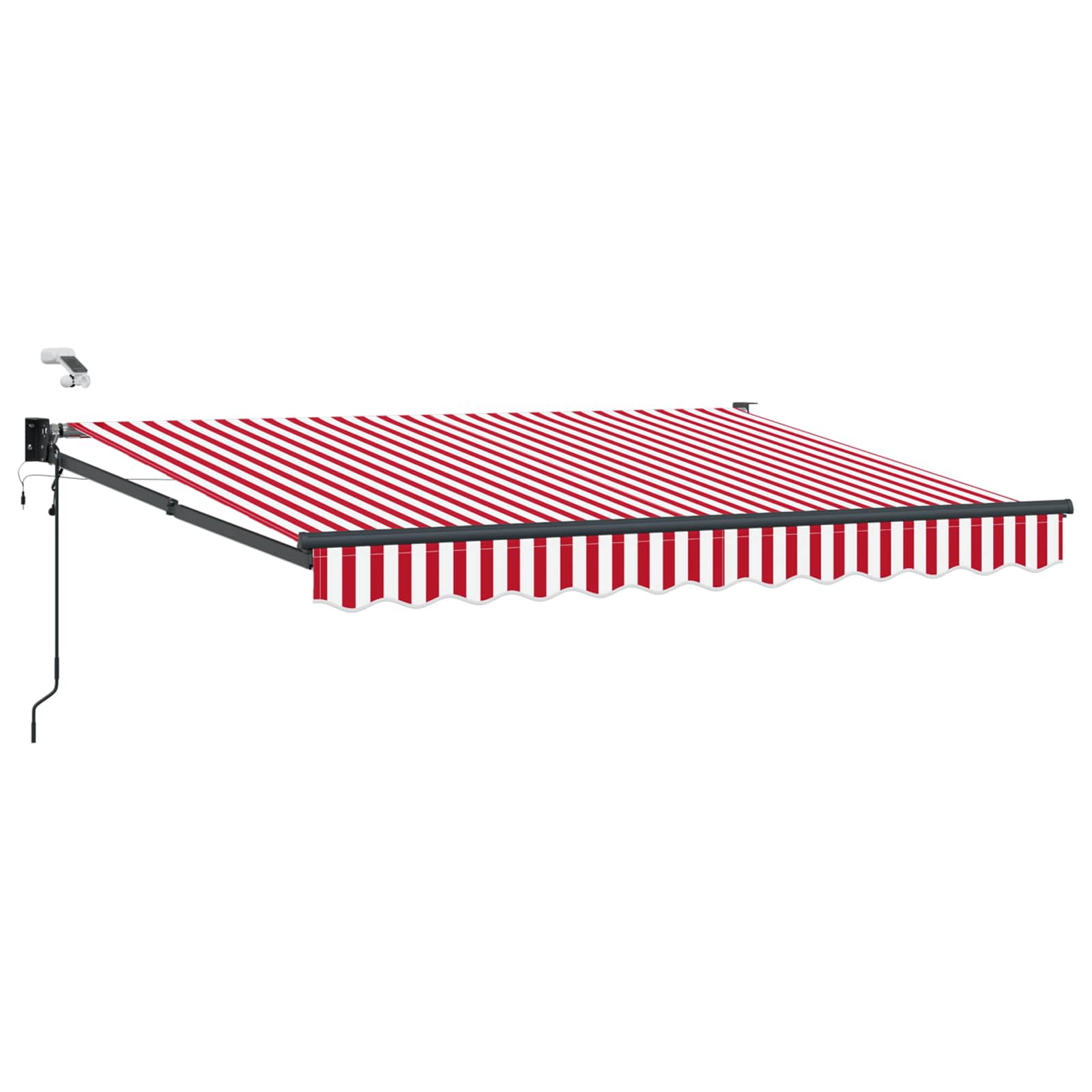 Tettuccio Elettrico Retrattile Rosso e Bianco 3,5 x 2,5 m
