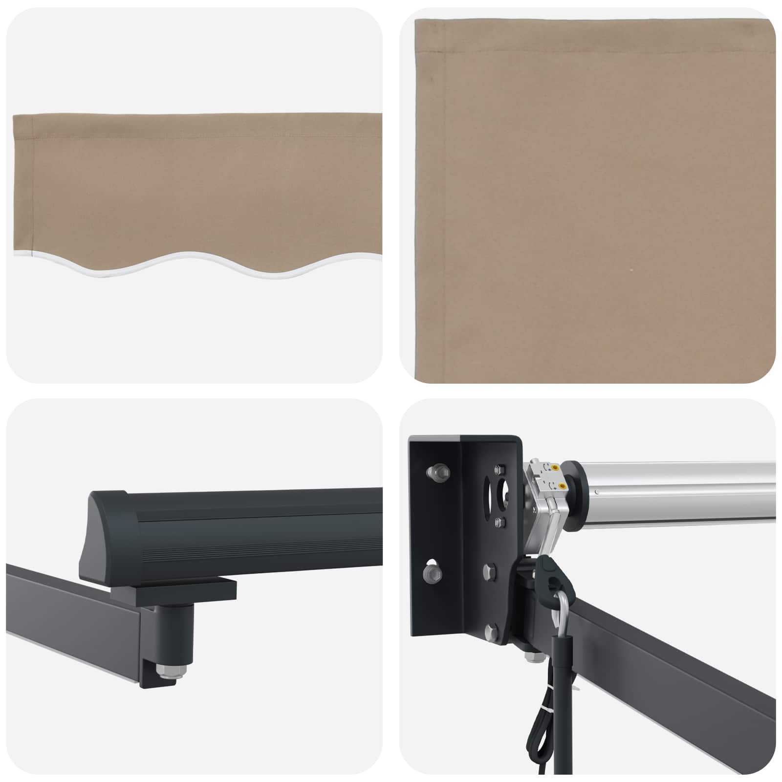 Tettuccio Elettrico Retrattile Beige 4 × 3 m