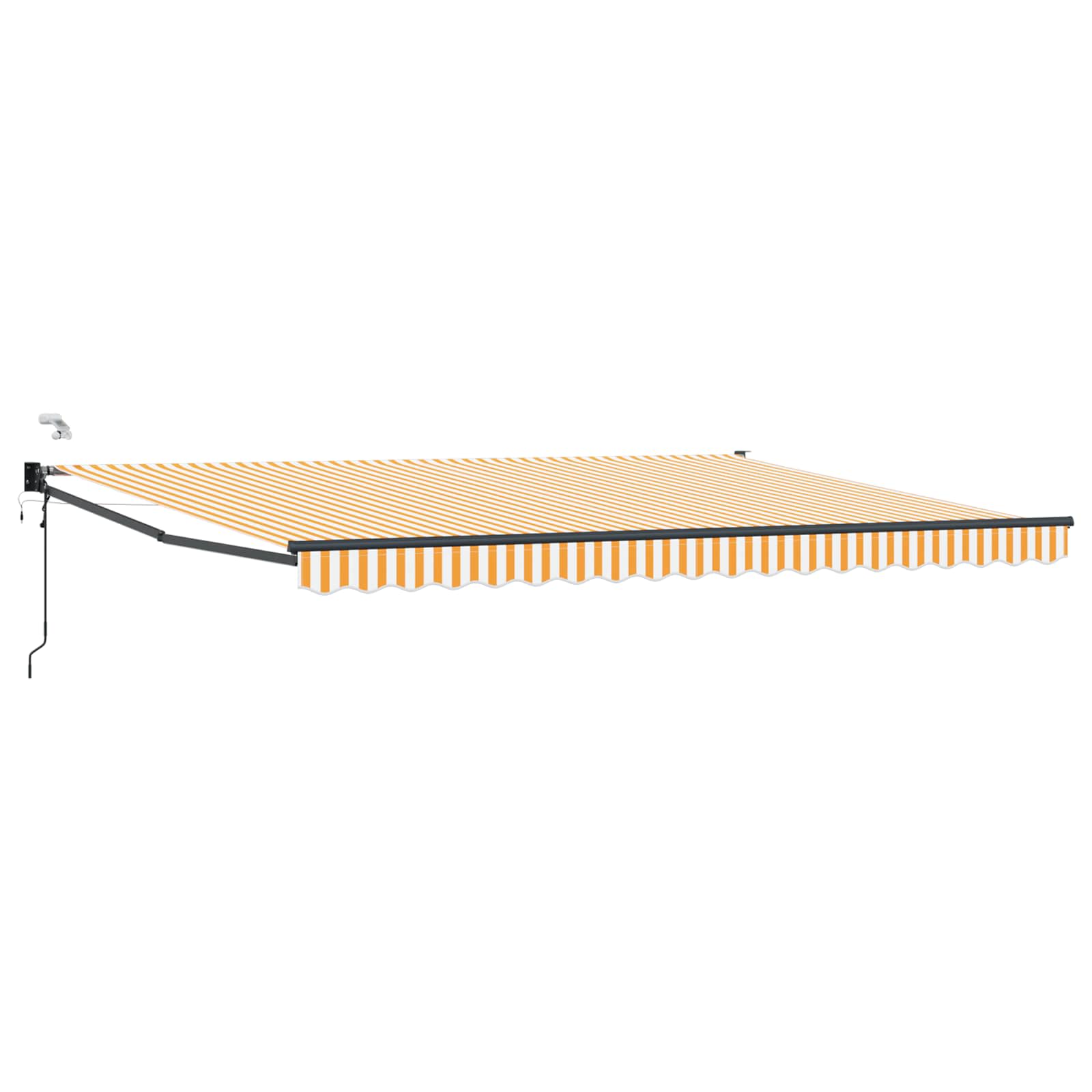 Tettuccio Elettrico Retrattile Arancione e bianco 4,5 × 3 m