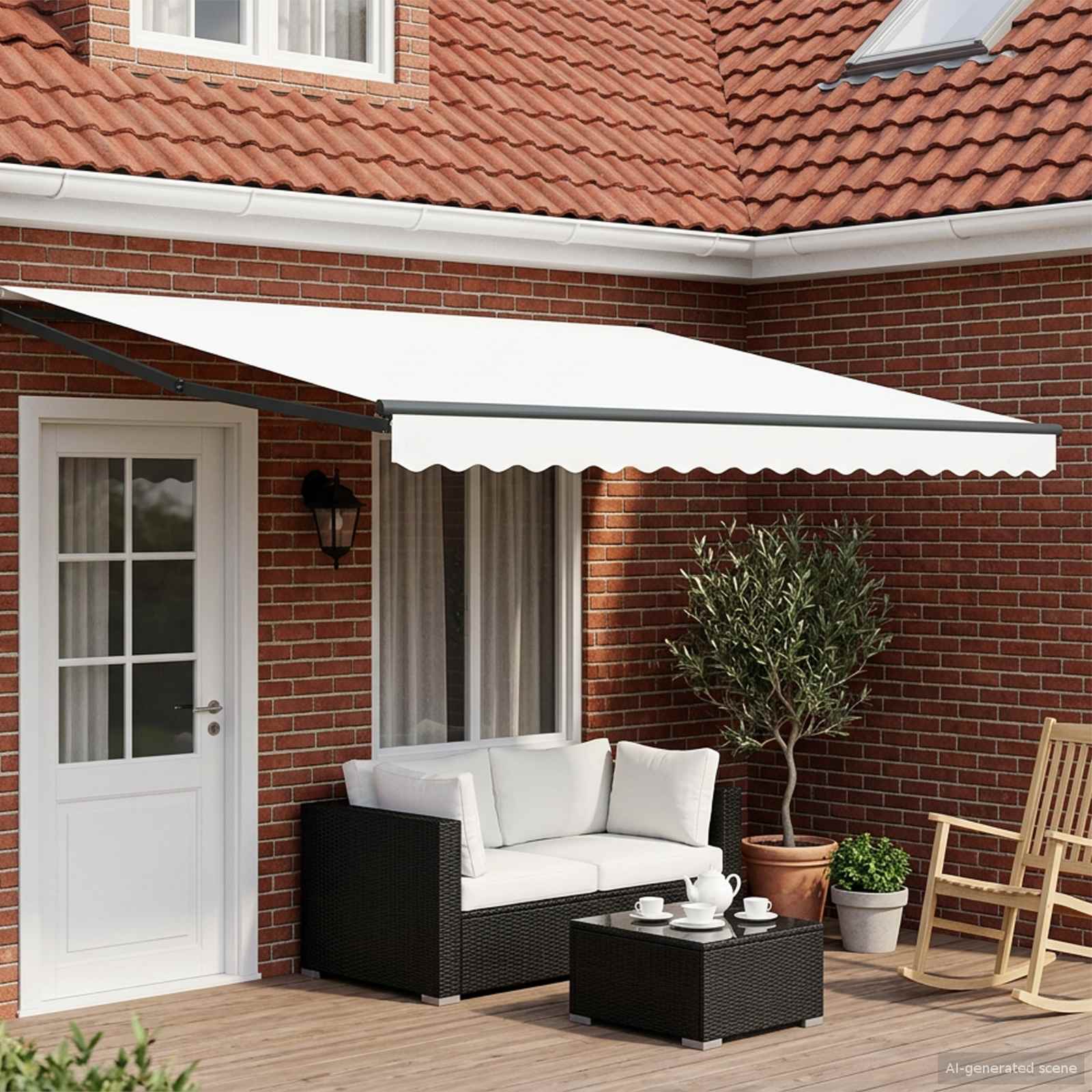 Tettuccio Elettrico Retrattile Bianco 5 x 3 m