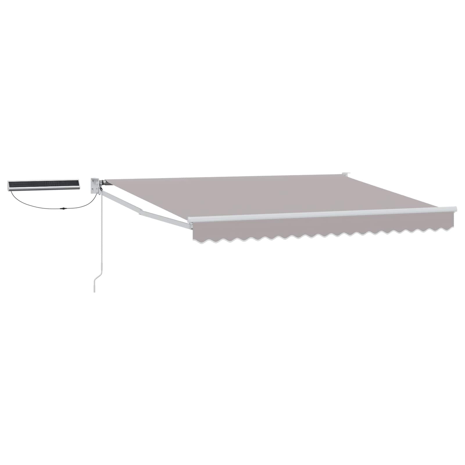 Tettuccio Elettrico Retrattile Grigio chiaro e bianco 2,5 x 2 m