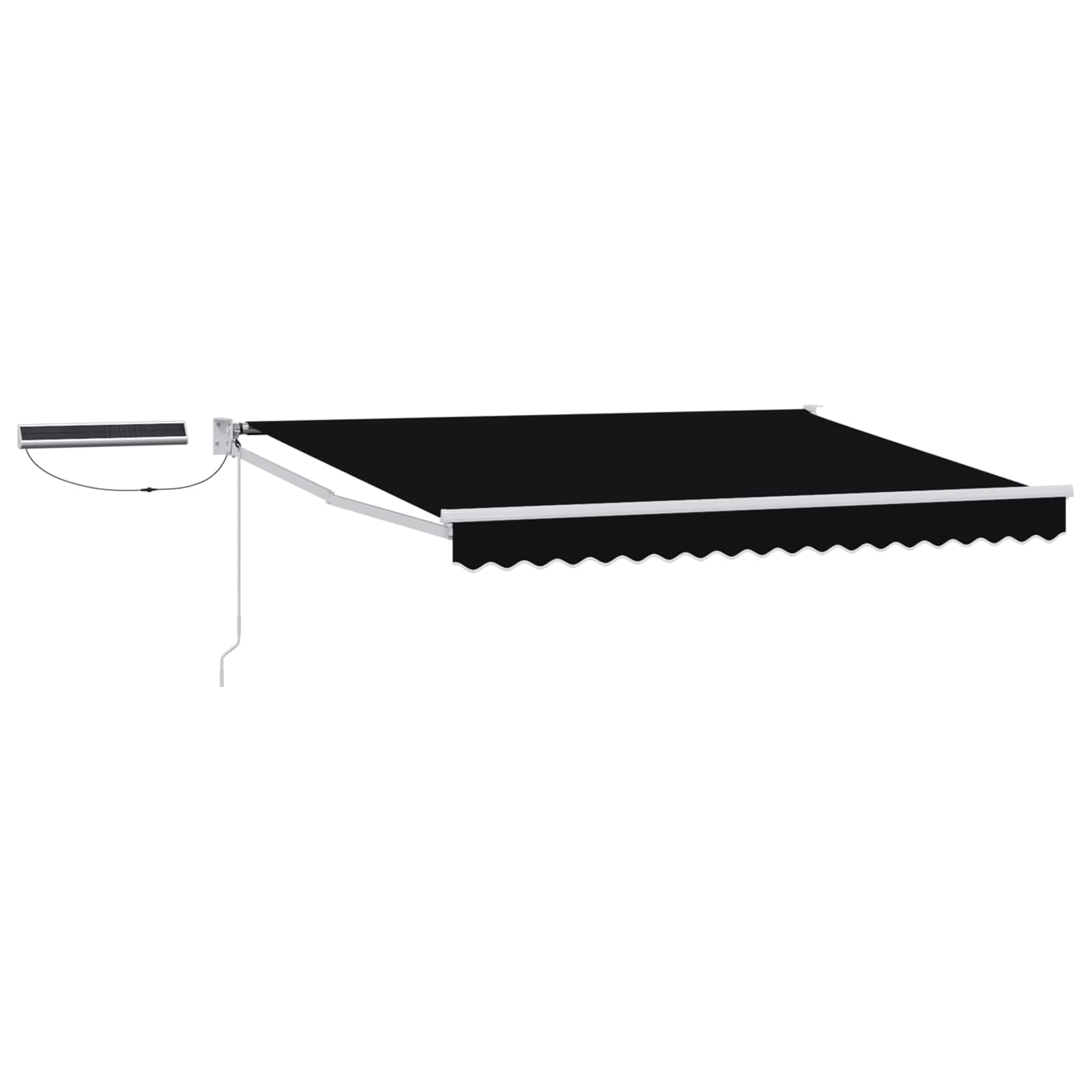 Tettuccio Elettrico Retrattile Nero e Bianco 3 x 2,5 m