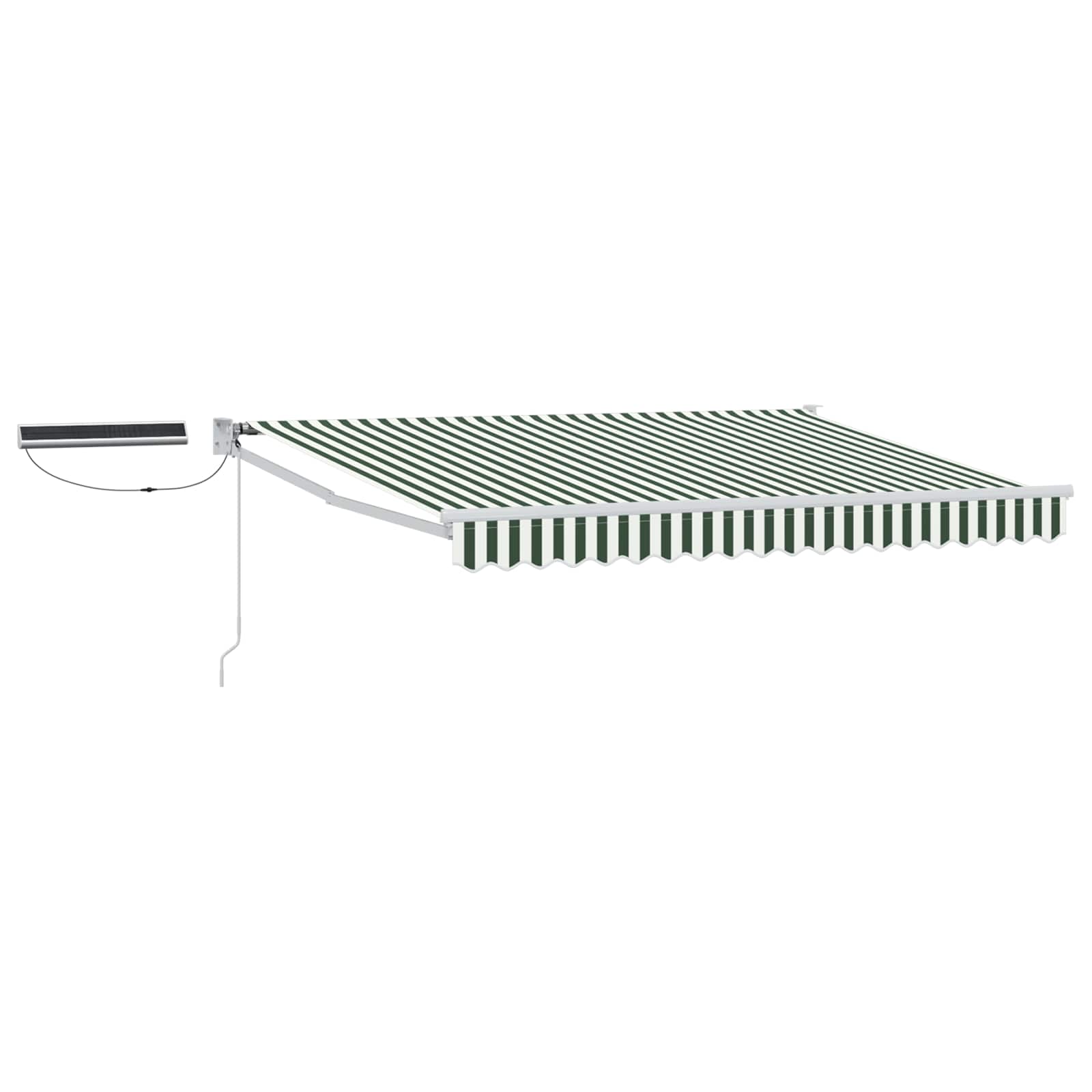Tettuccio Elettrico Retrattile Verde e Bianco 3 x 2,5 m