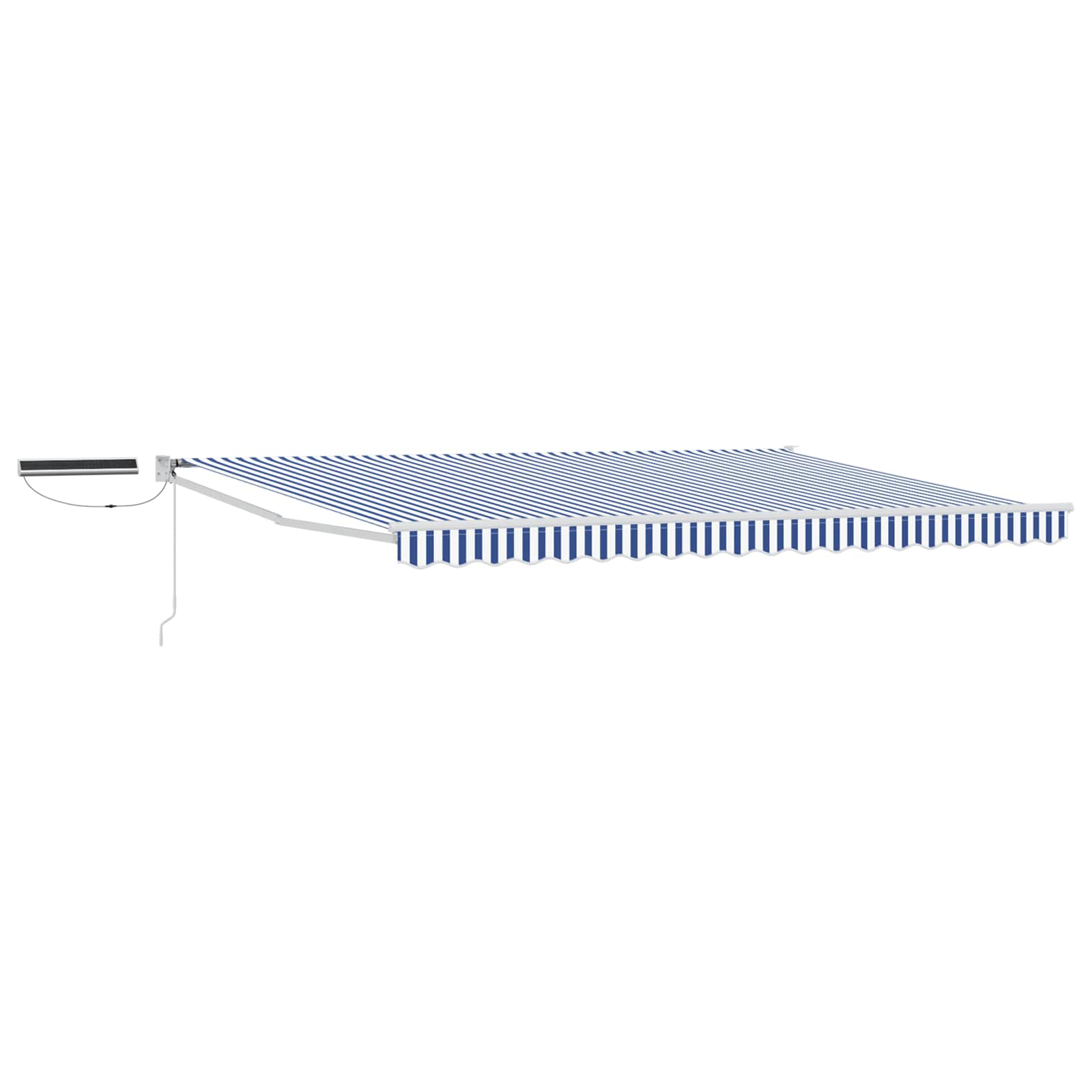 Tettuccio Elettrico Retrattile Blu e Bianco 4 × 3 m