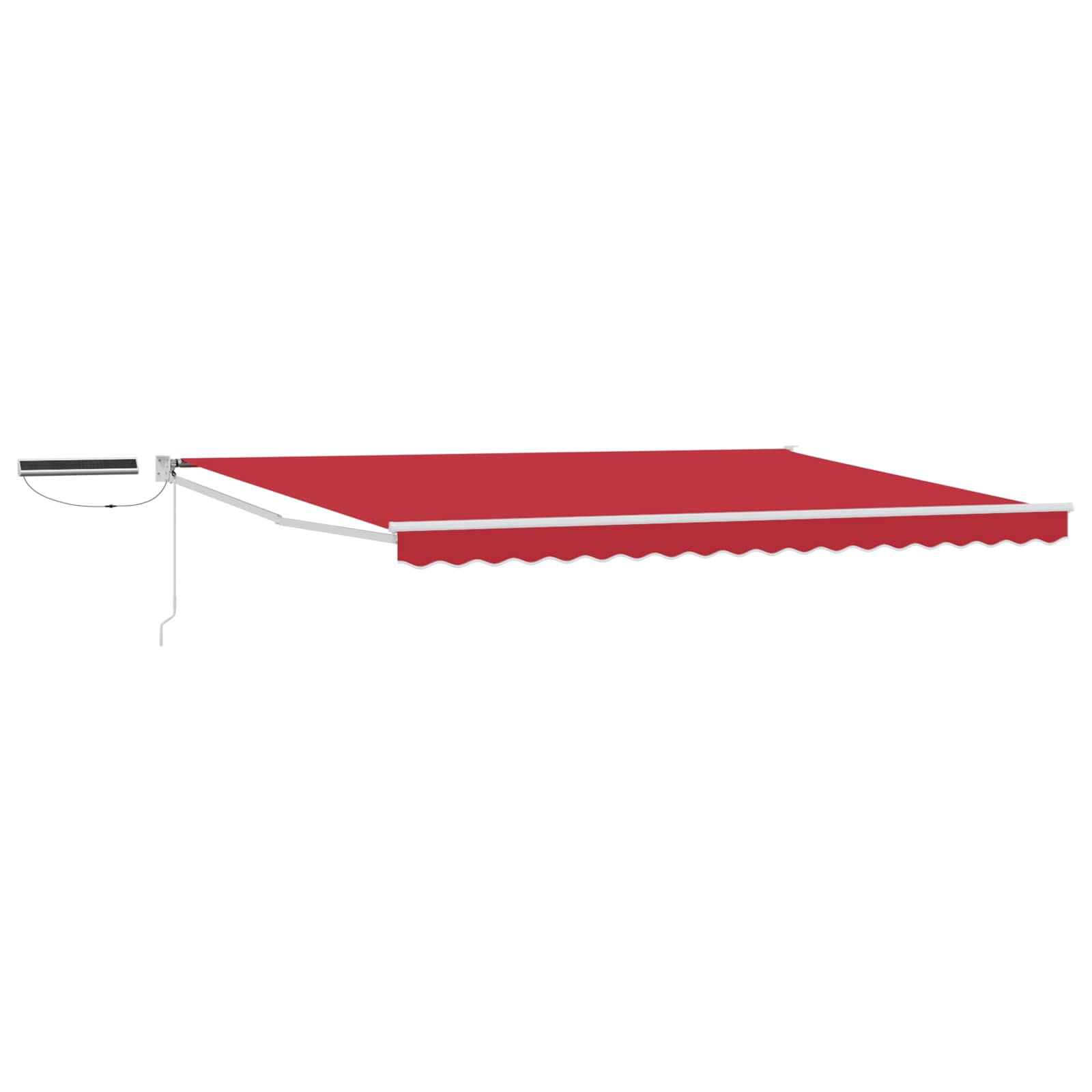 Tettuccio Elettrico Retrattile Rosso e Bianco 4 × 3 m