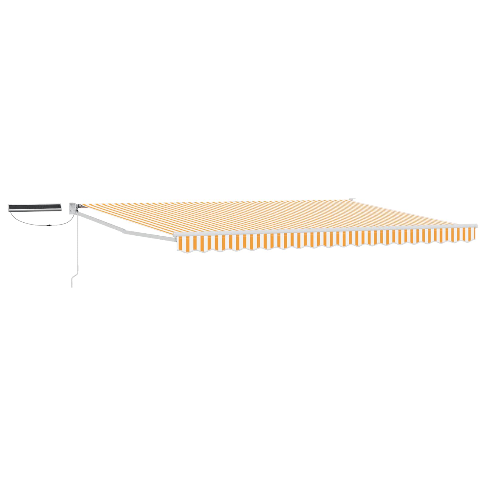 Tettuccio Elettrico Retrattile Giallo e Bianco 4,5 × 3 m