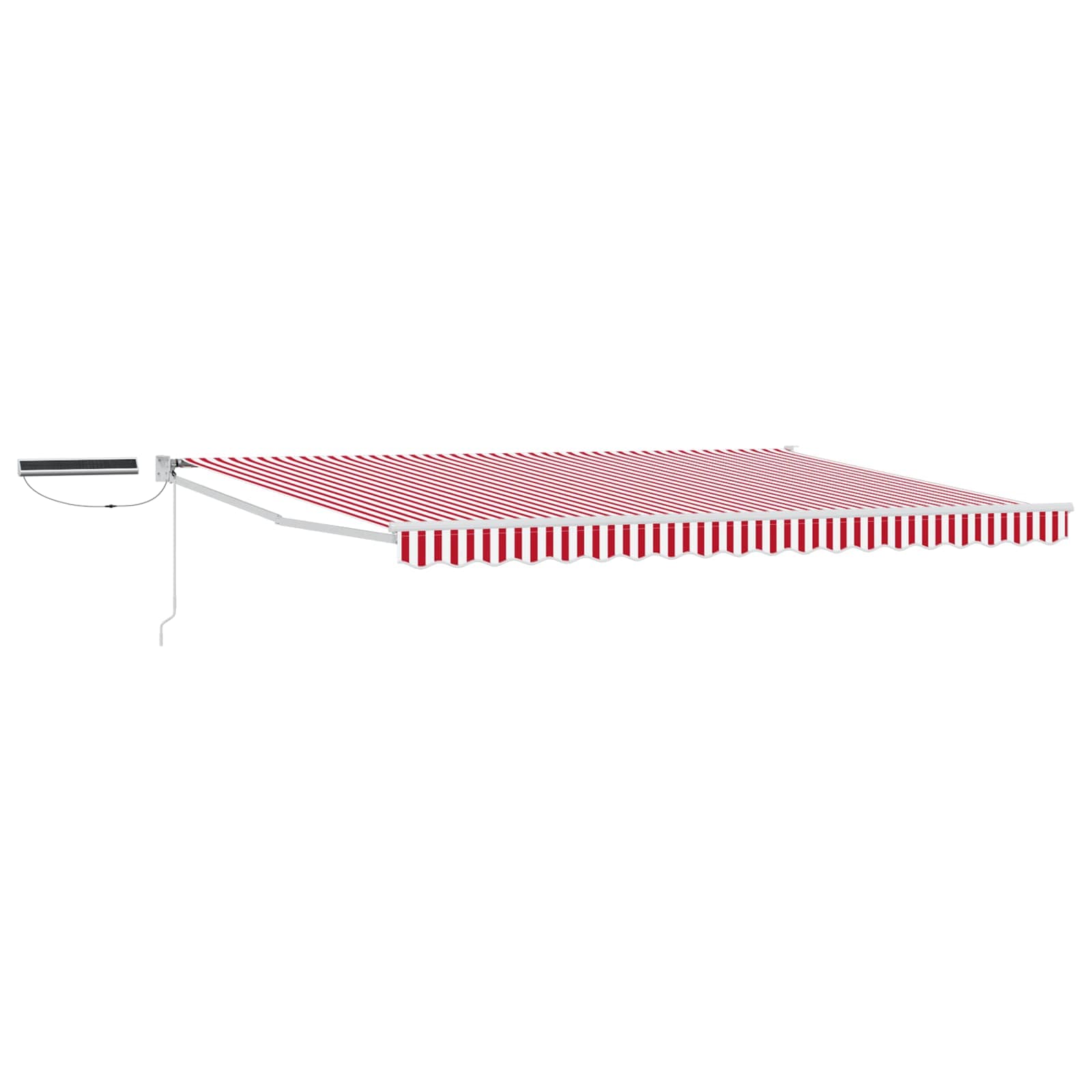 Tettuccio Elettrico Retrattile Rosso e Bianco 5 x 3 m