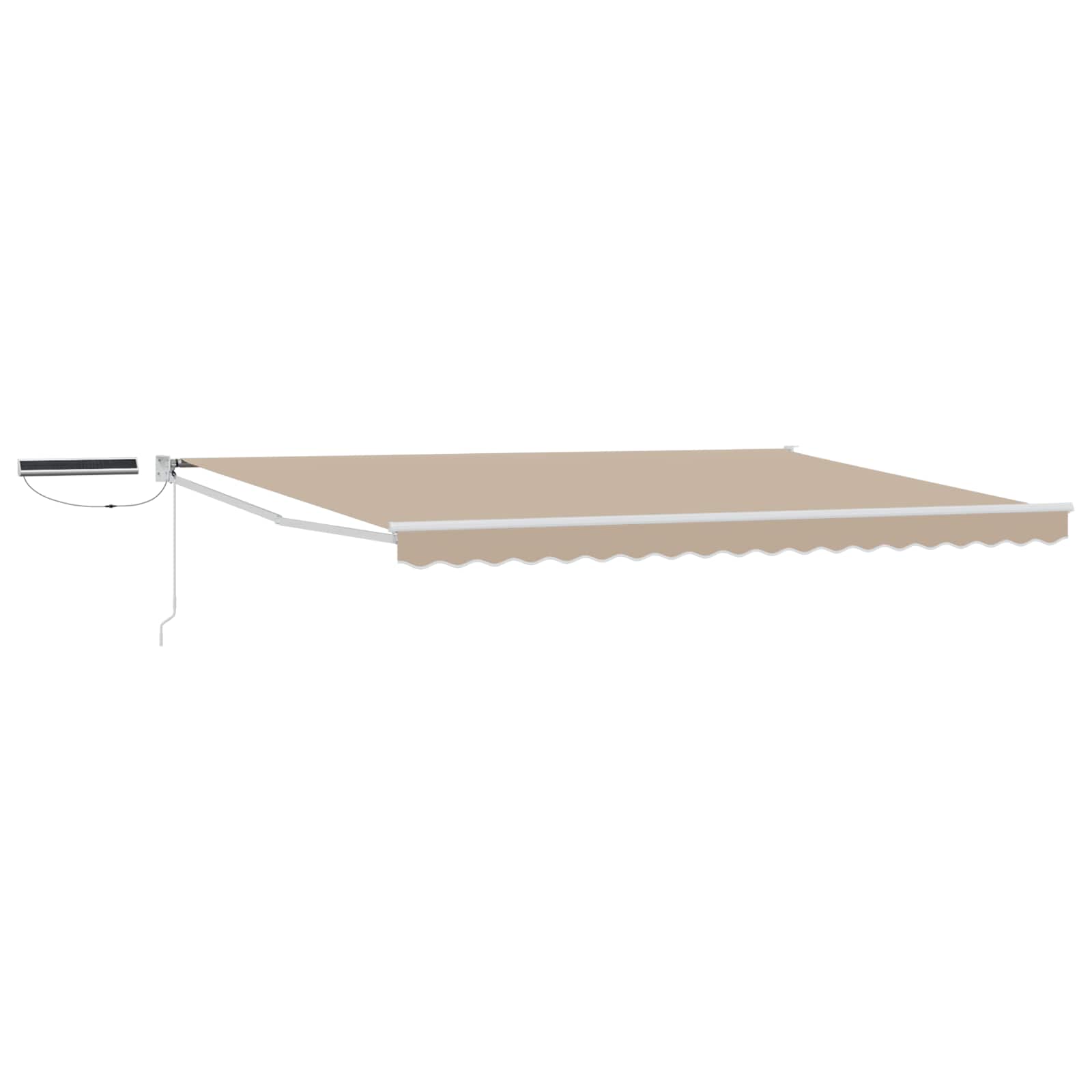 Tettuccio Elettrico Retrattile Beige e Bianco 5 x 3 m