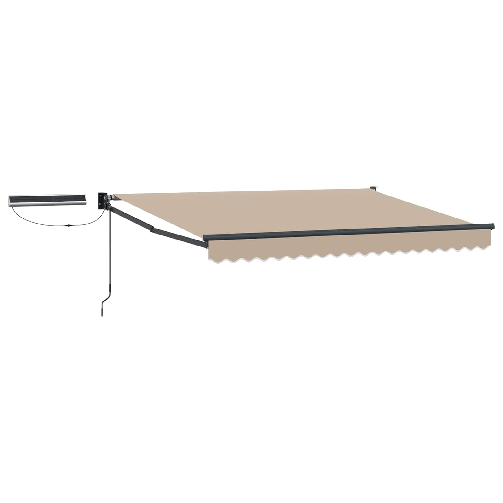 Tettuccio Elettrico Retrattile Beige e Antracite 2,5 x 2 m