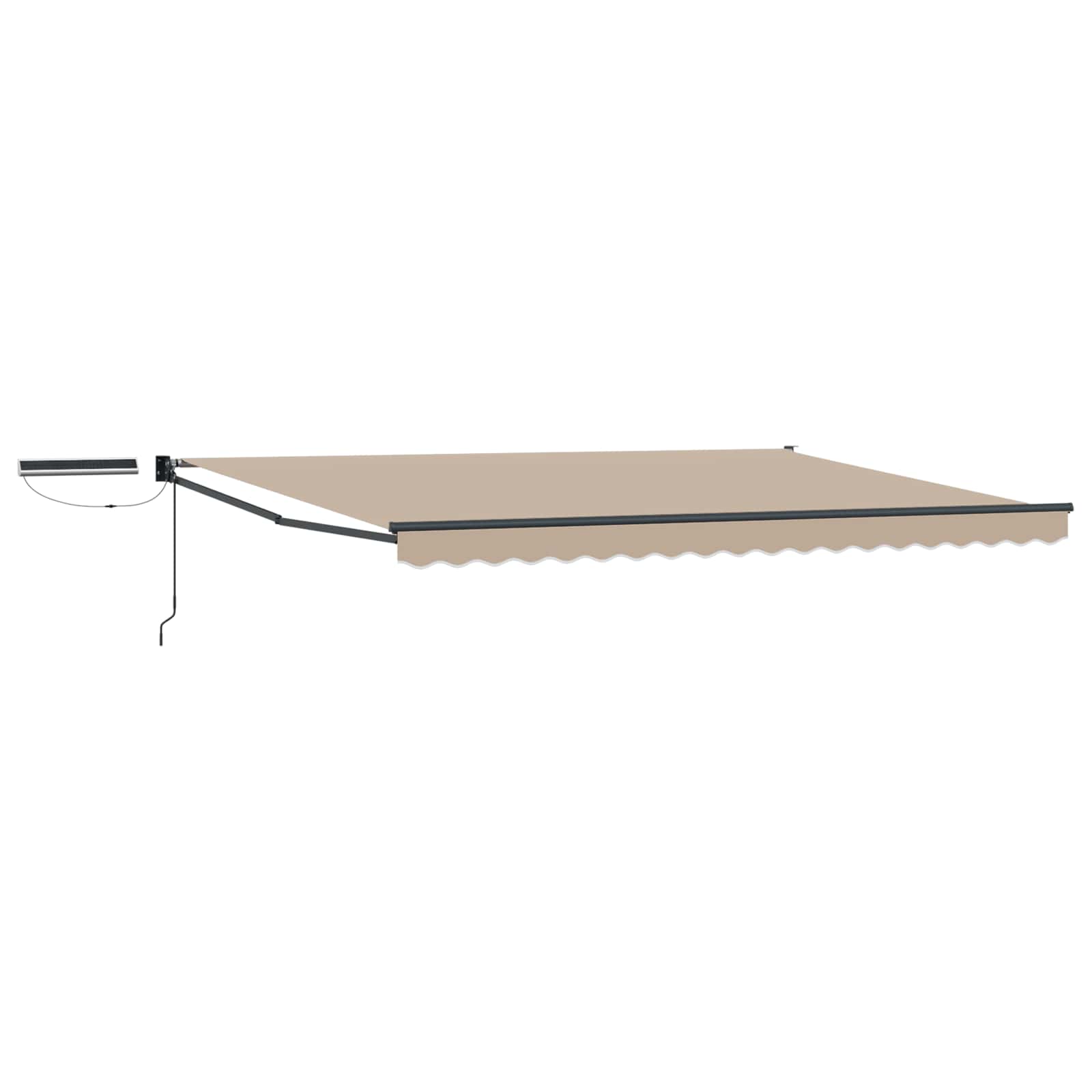 Tettuccio Elettrico Retrattile Beige e Antracite 5 x 3 m