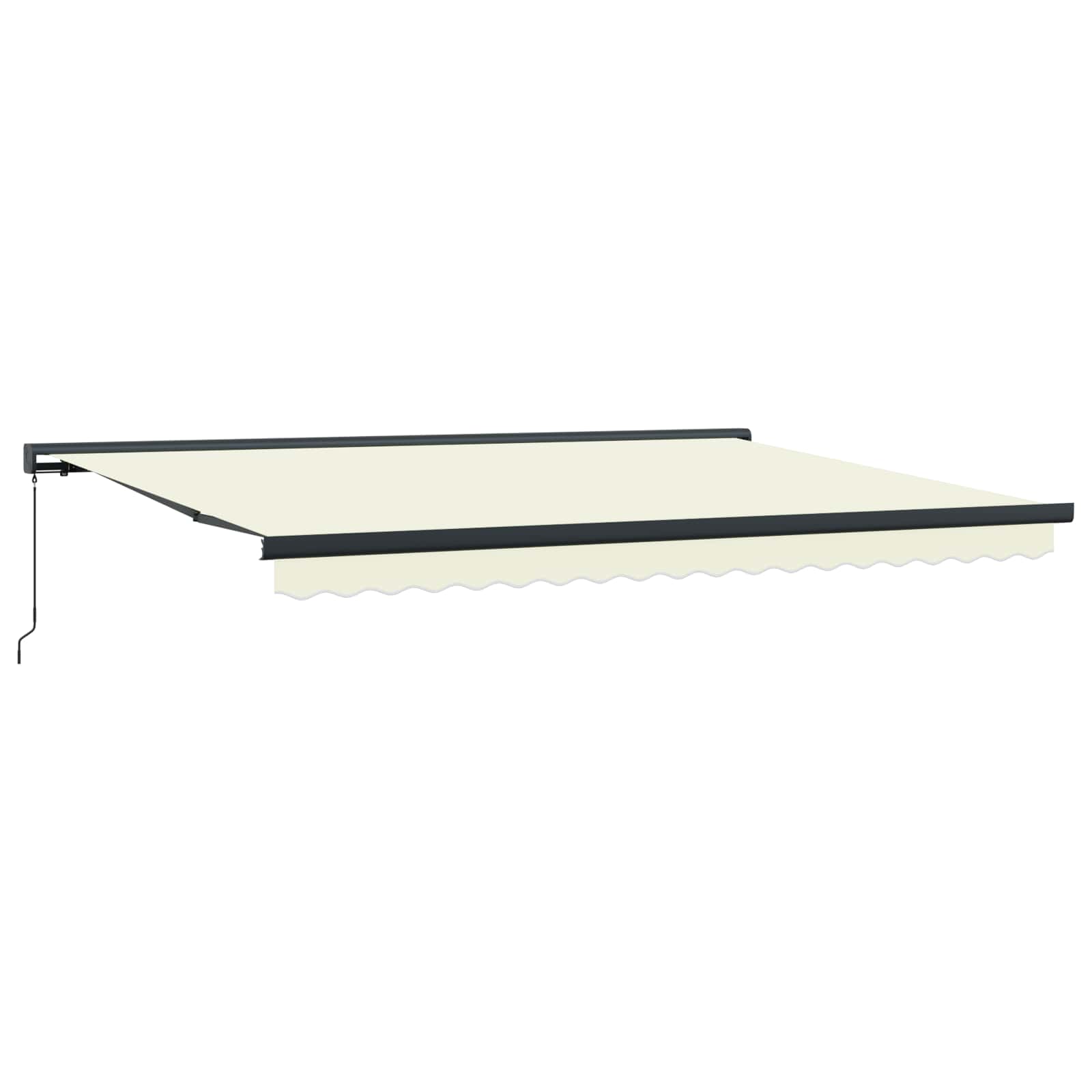 Tenda retrattile 400 × 300 cm Tela e Alluminio Crema e Grigio