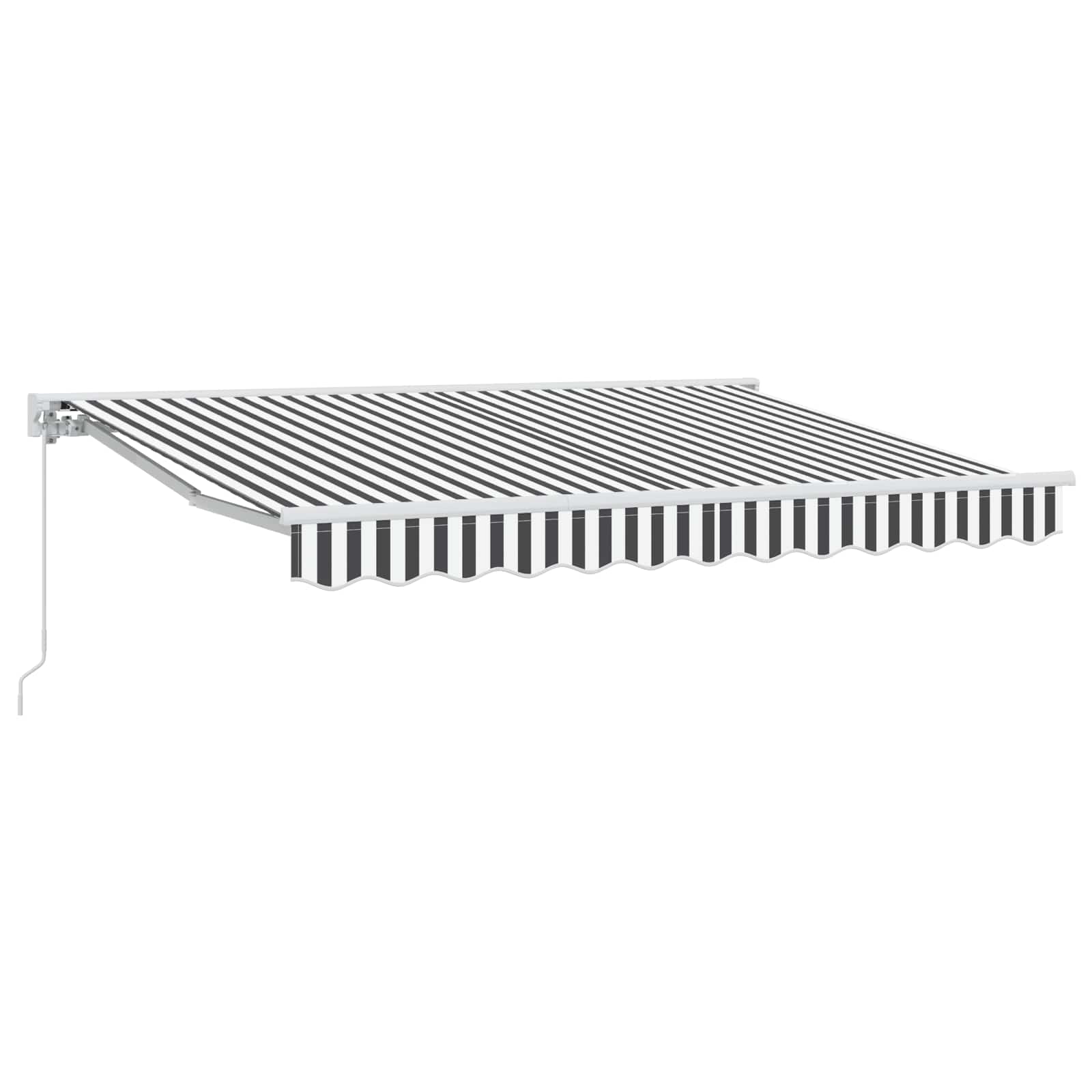 Tenda retrattile manuale Antracite e Bianco 3 x 2,5 m