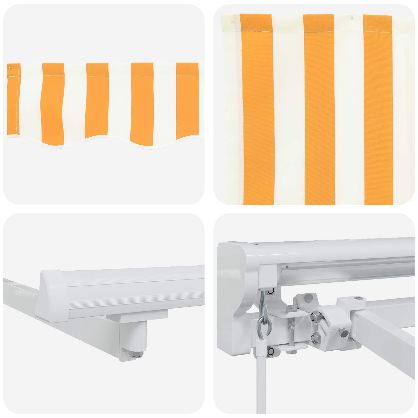 Tenda retrattile manuale Giallo 4 × 3 m